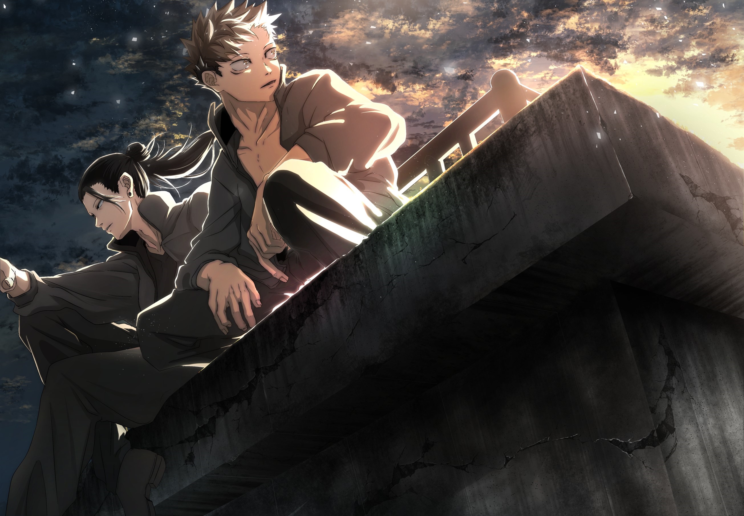 Suguru Geto and Yuji Itadori from Jujutsu Kaisen HD Wallpaper