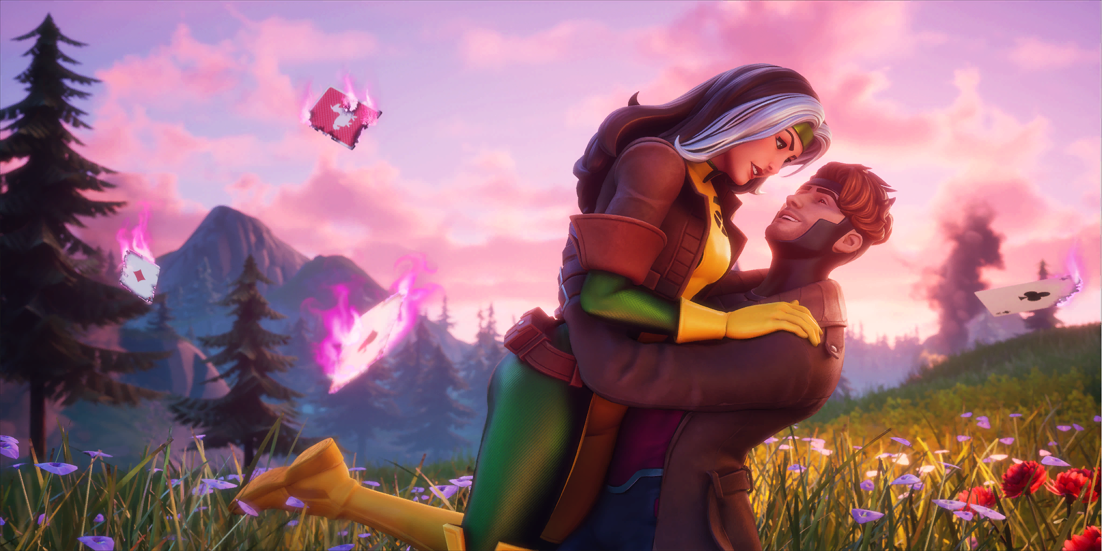 Rogue and Gambit from Fortnite HD Wallpaper