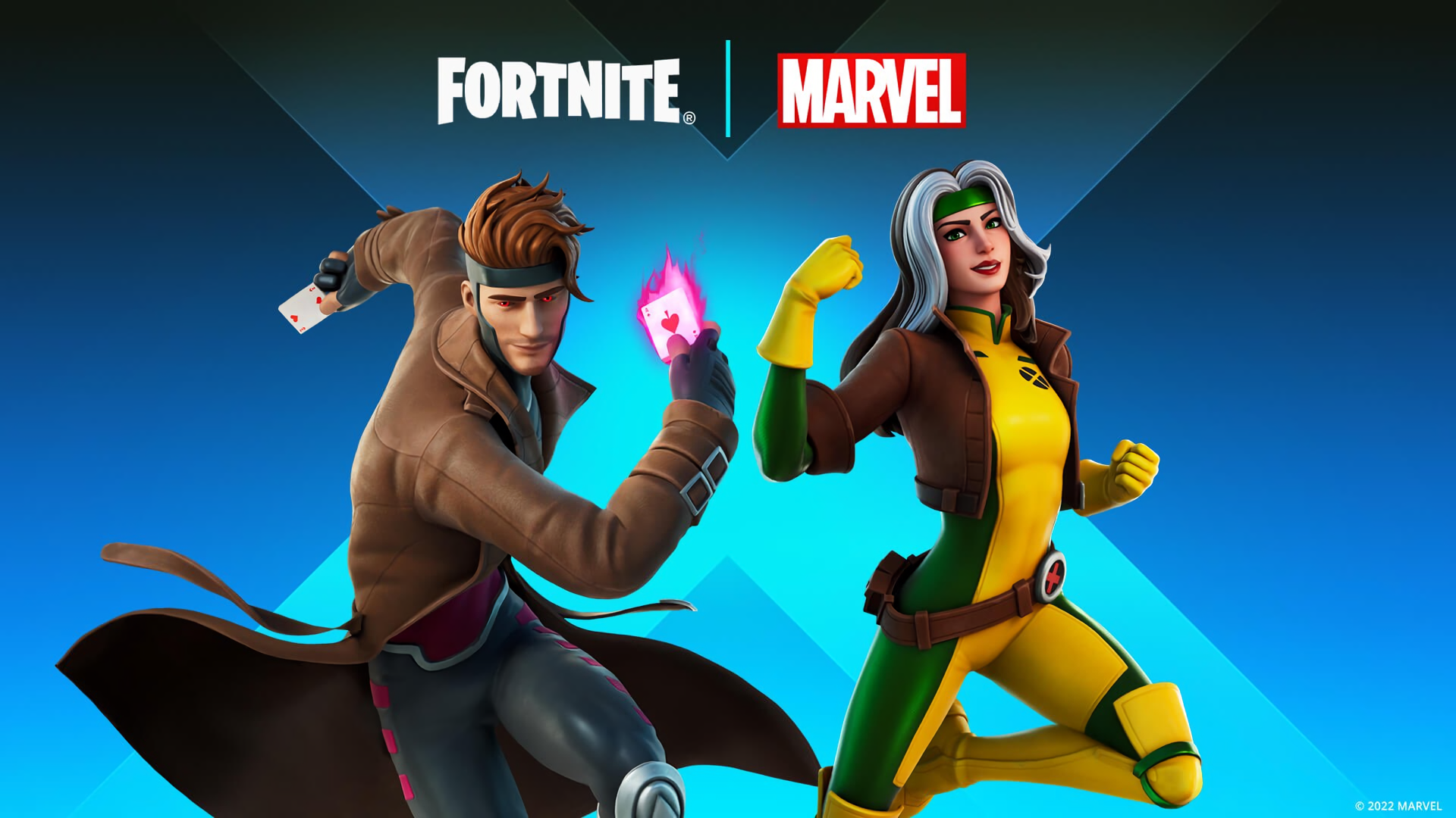 Fortnite x Marvel: Gambit and Rogue HD Wallpaper