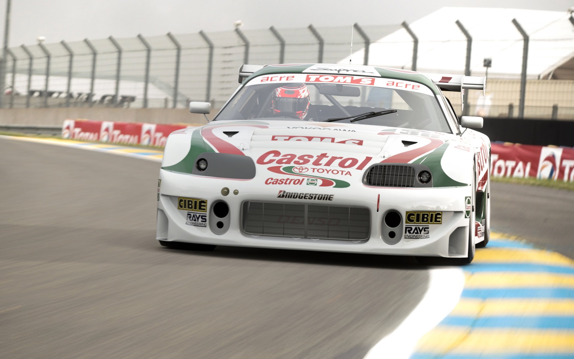 Castrol Toyota Supra GT-R race car on track HD Wallpaper