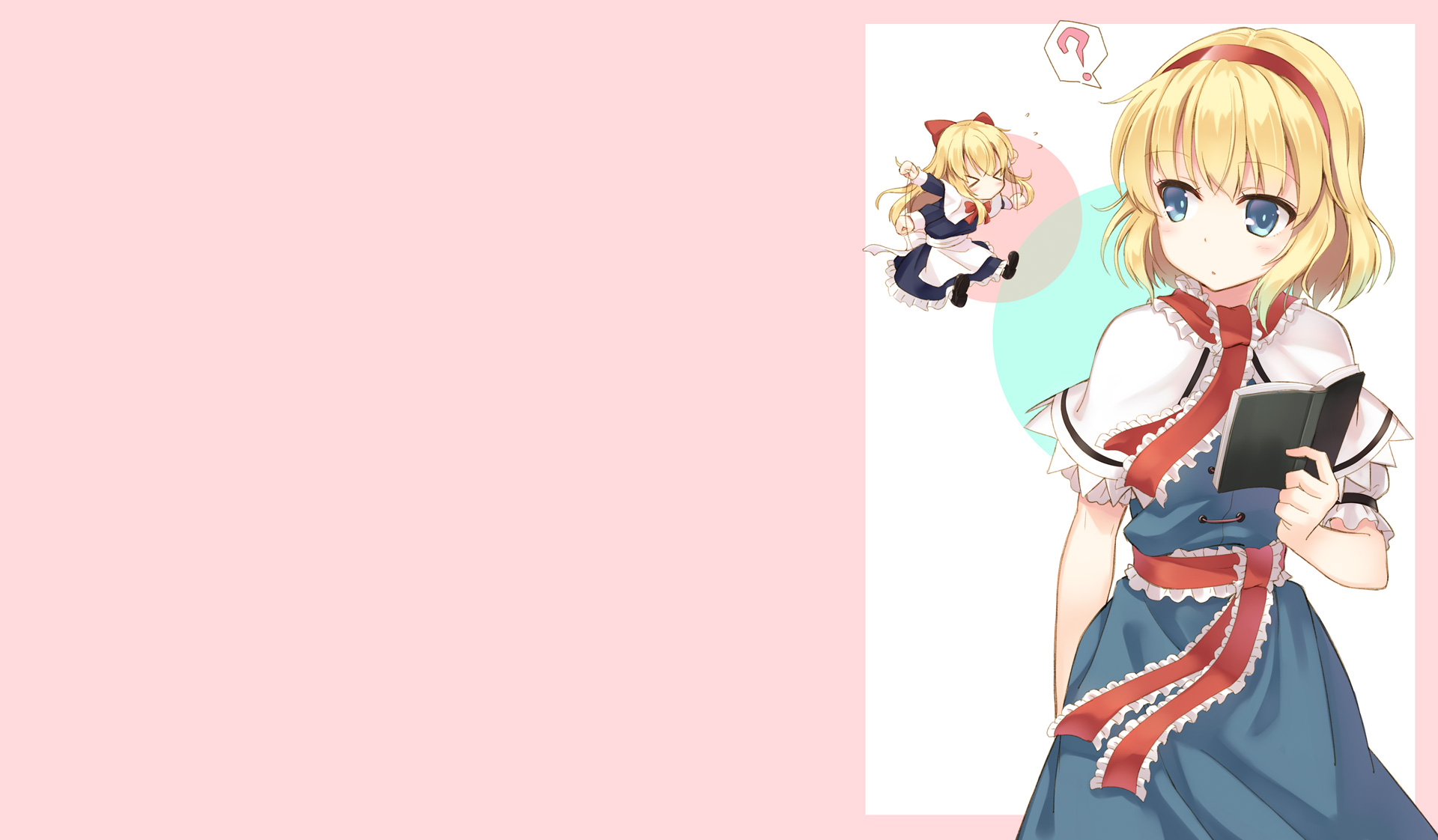 Alice Margatroid from Touhou Project reading a book HD Wallpaper