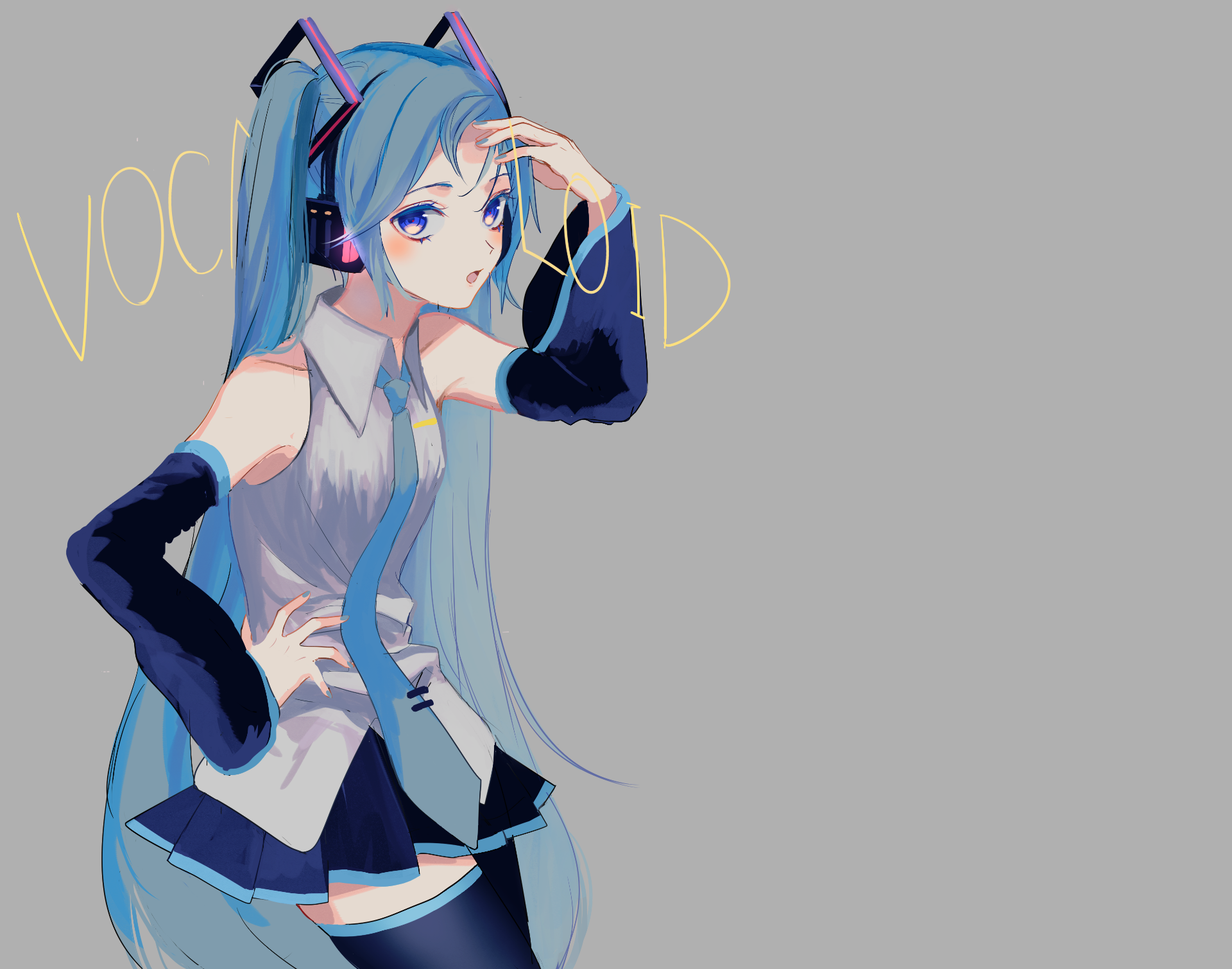 Hatsune Miku from Vocaloid HD Wallpaper