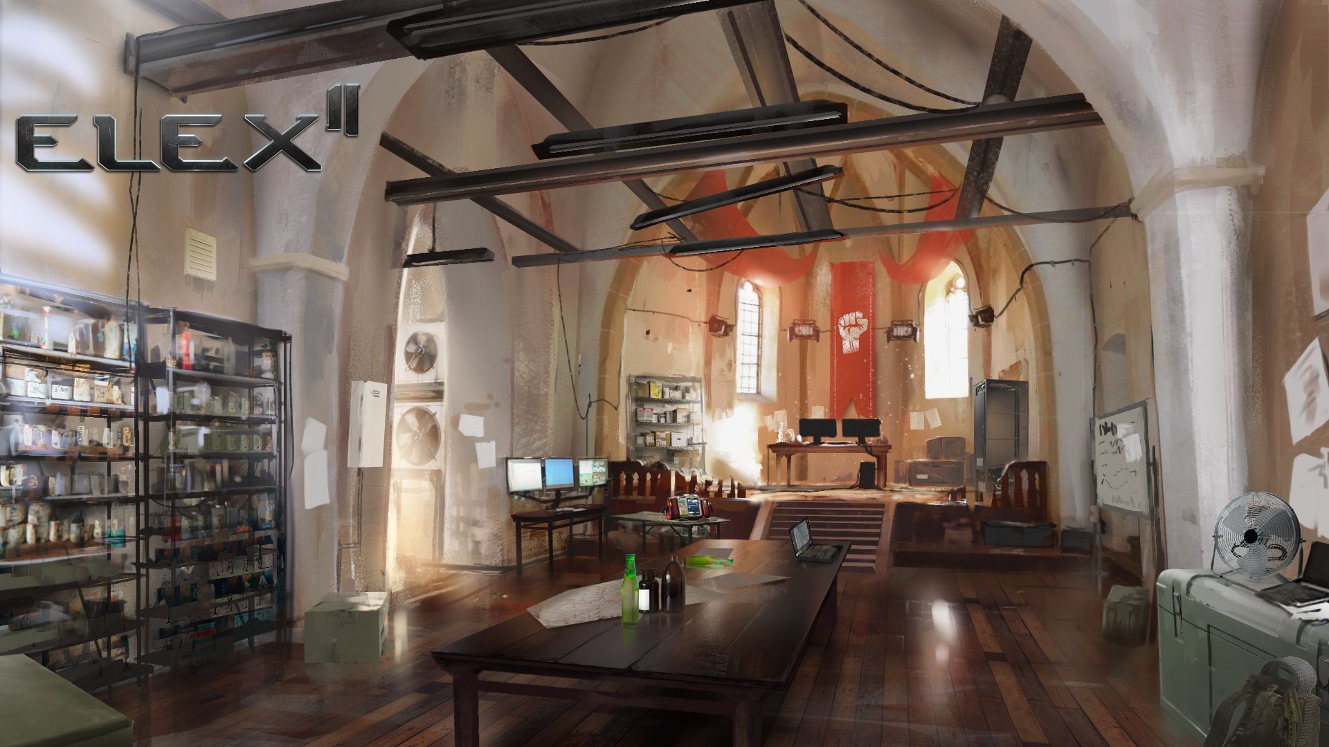 ELEX II game concept art interior HD Wallpaper