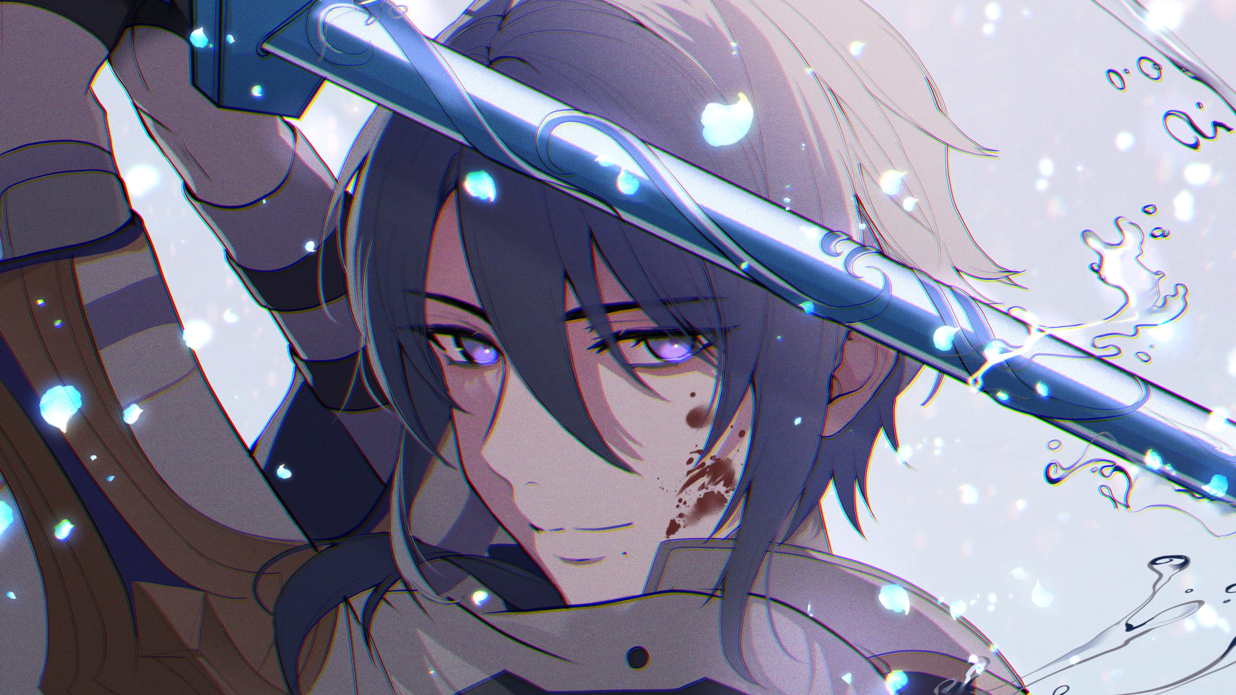Kamisato Ayato from Genshin Impact 4K HD Wallpaper