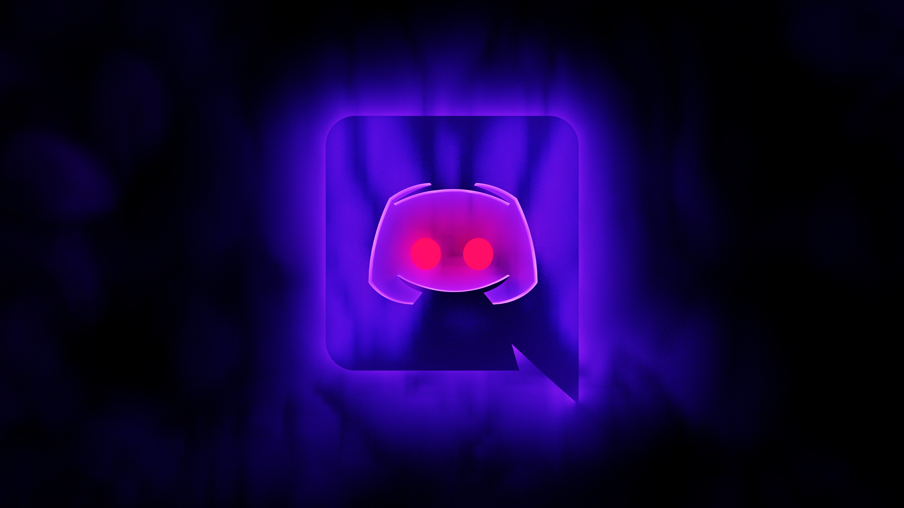 Discord Neon Glowing Logo HD Wallpaper
