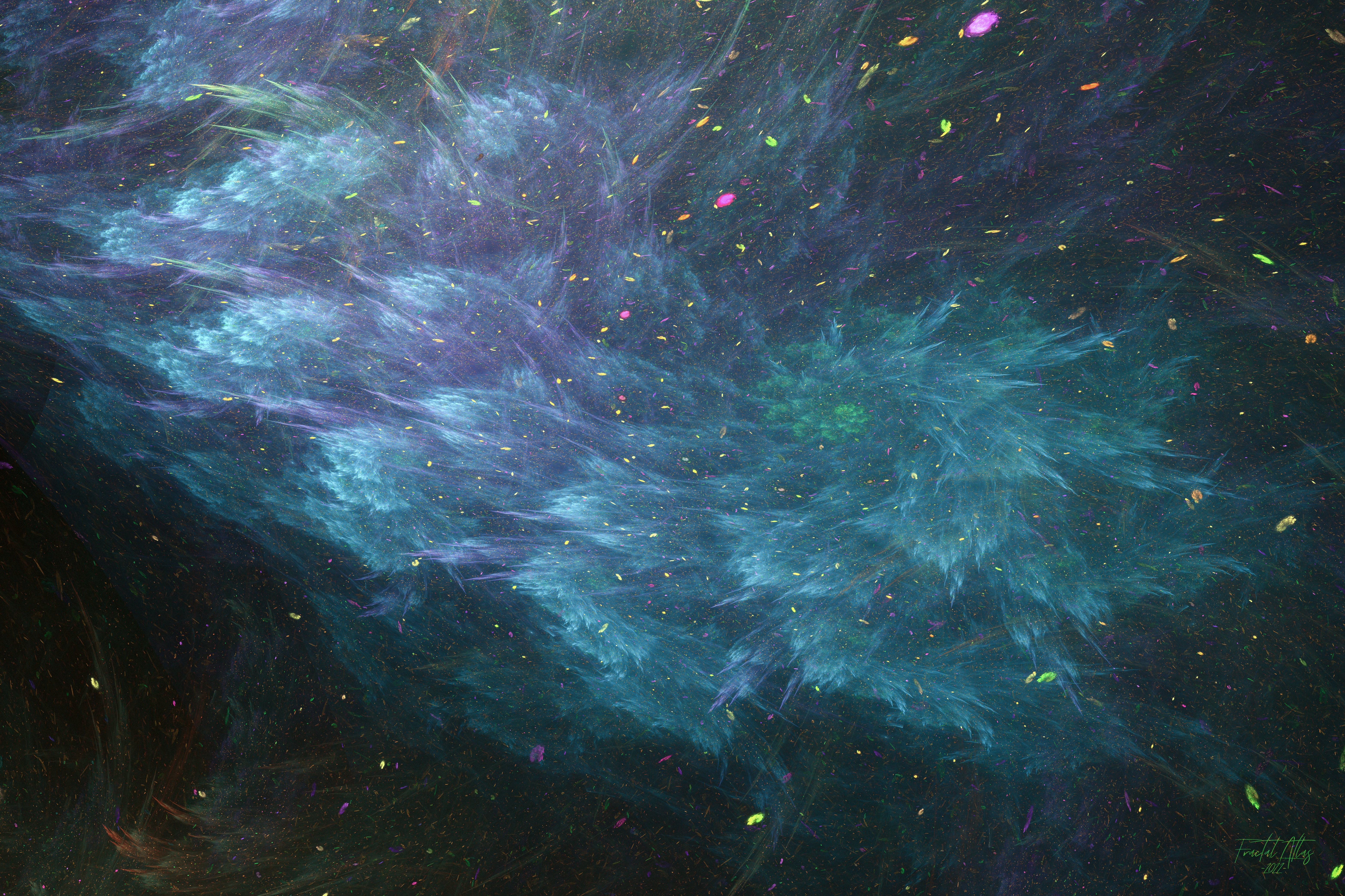 Abstract Nebula with Colorful Particles 4K HD Wallpaper