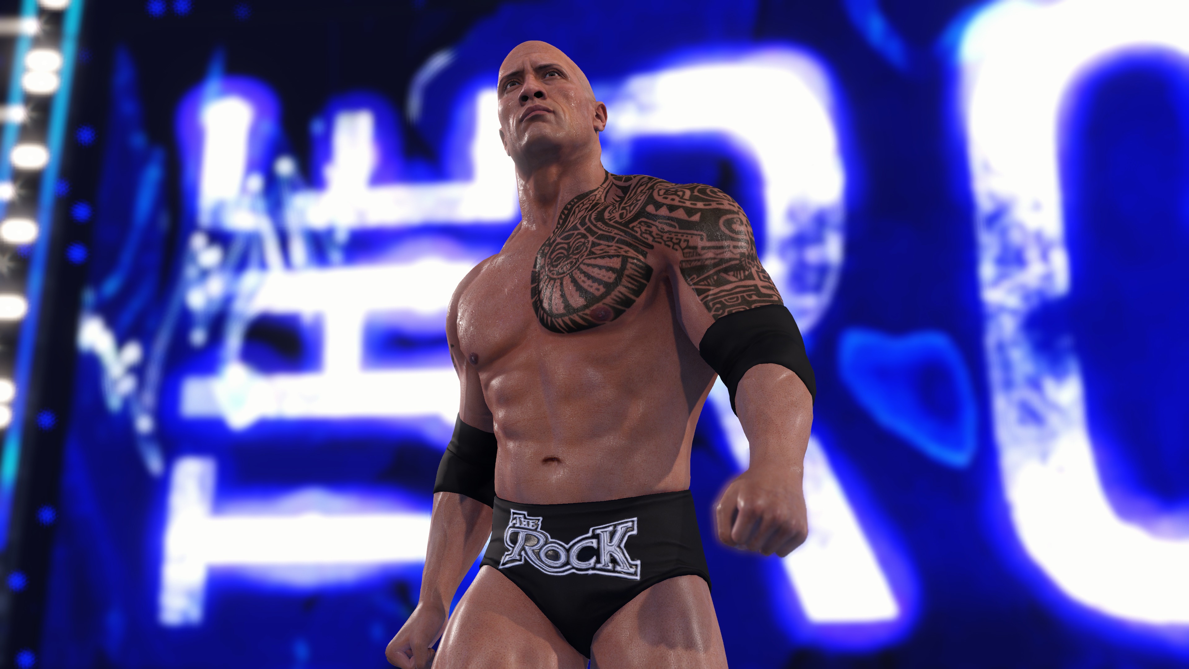 The Rock from WWE 2K22 4K HD Wallpaper