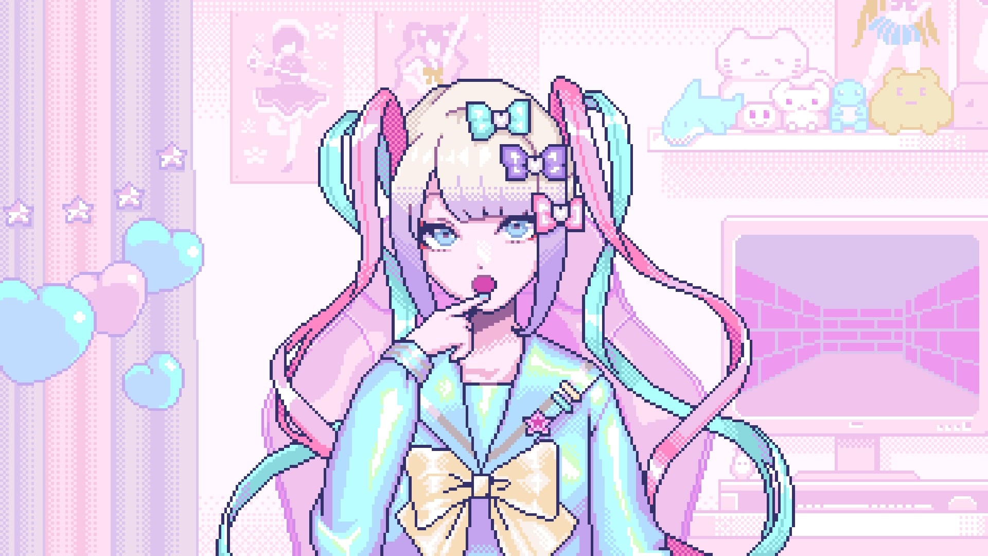 OMGkawaiiAngel-chan with pastel hair and bows HD Wallpaper