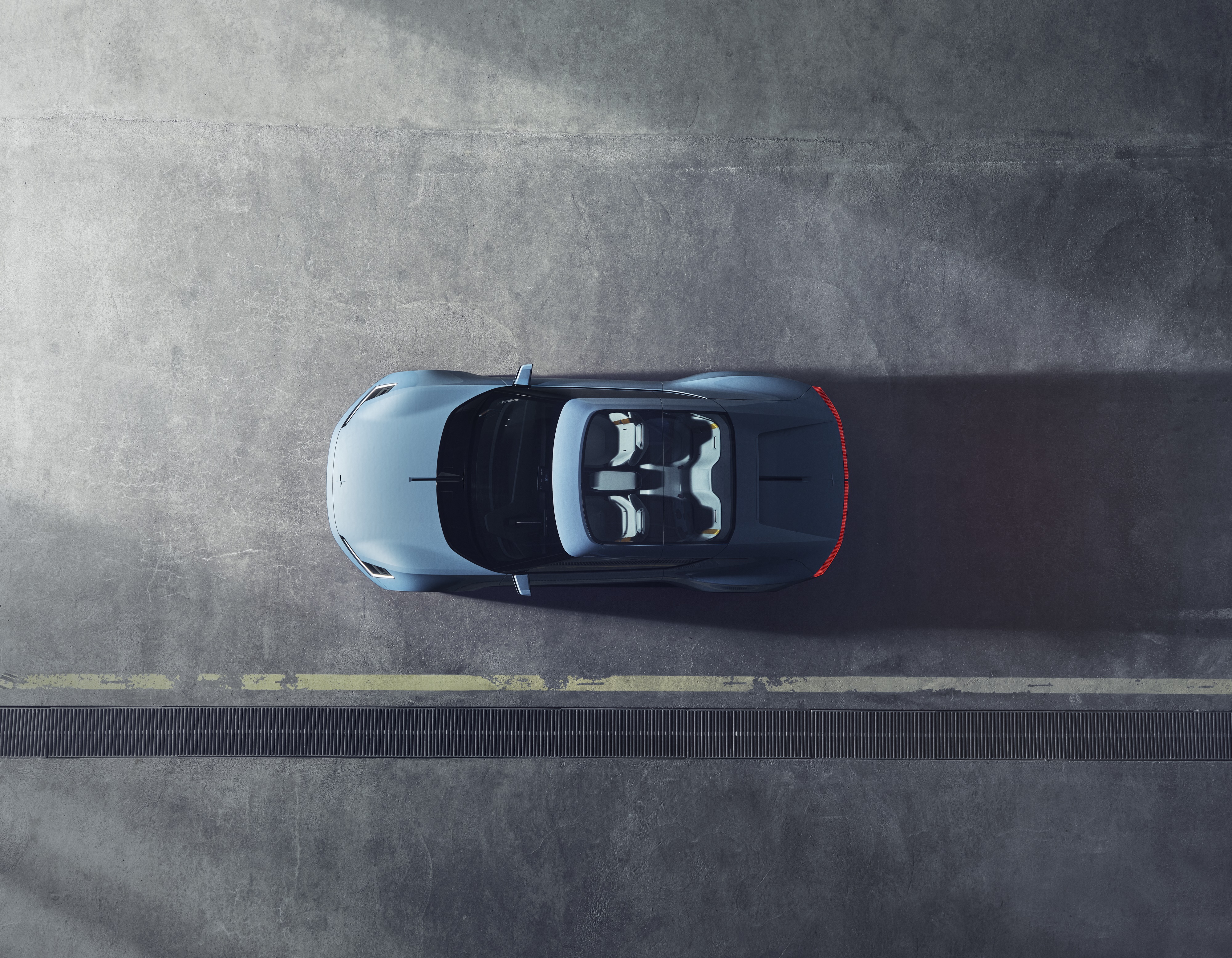 Polestar O₂ Concept Roadster from above HD Wallpaper