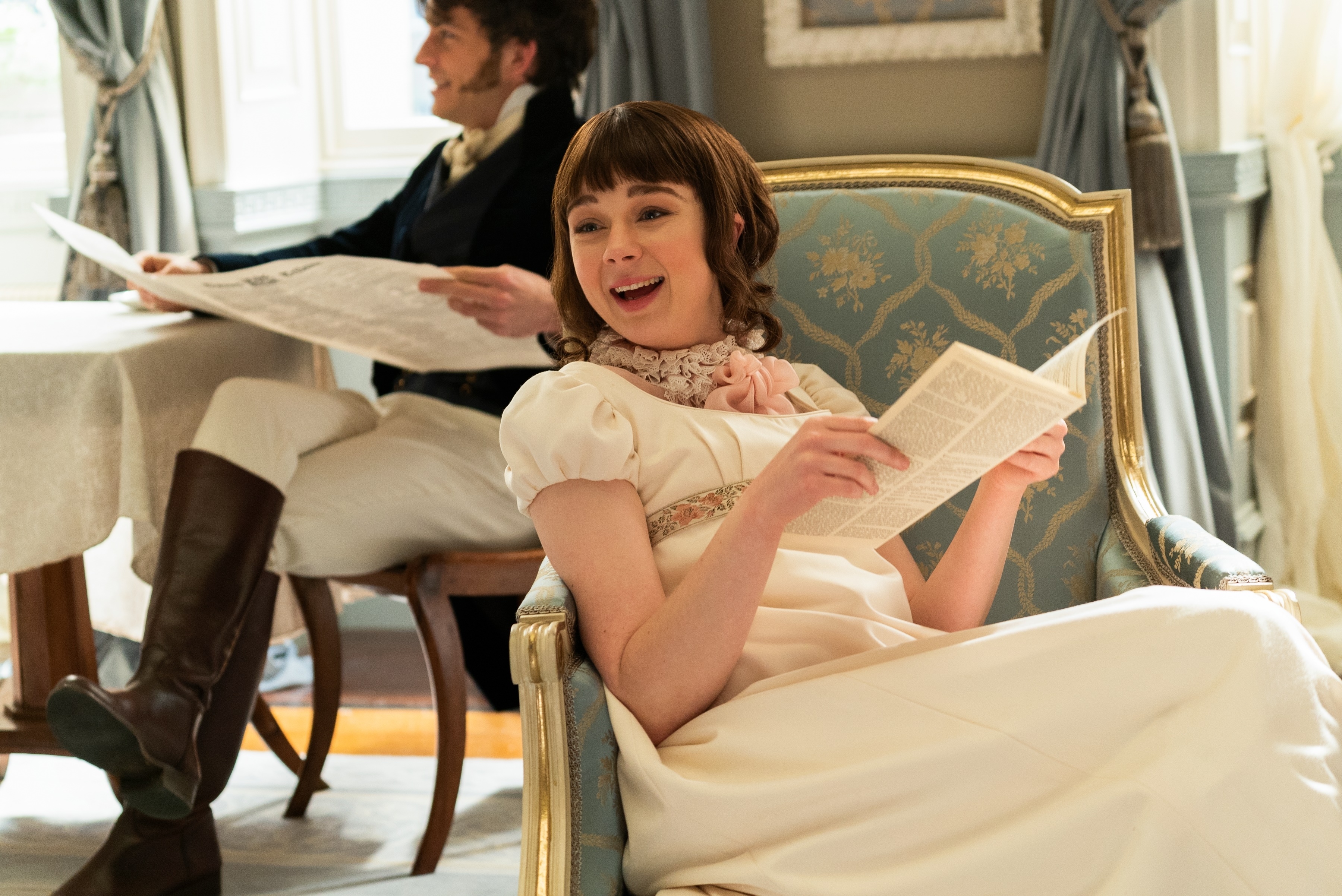 Penelope Featherington and Colin Bridgerton from Bridgerton HD Wallpaper
