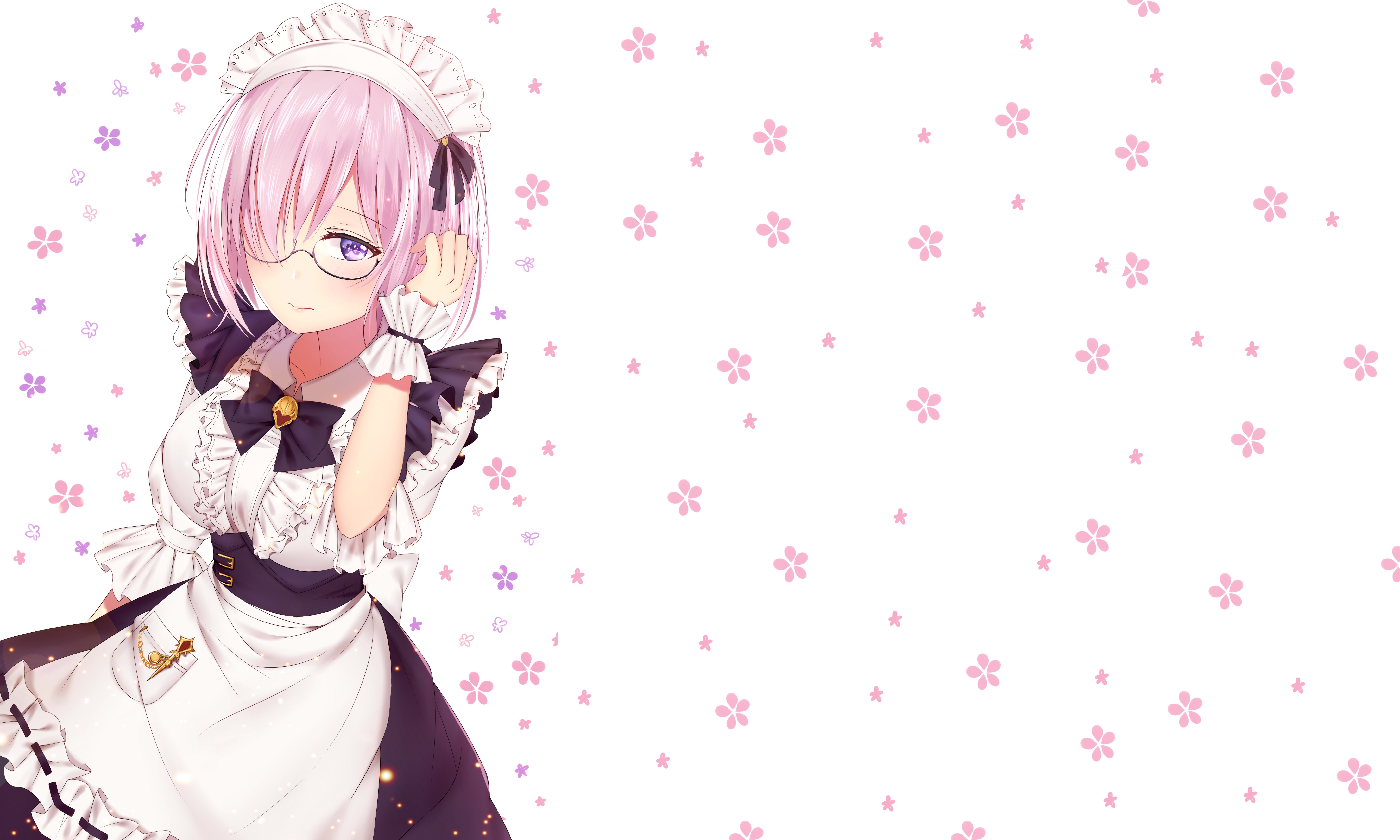 Mashu Kyrielight from Fate/Grand Order 4K Maid HD Wallpaper