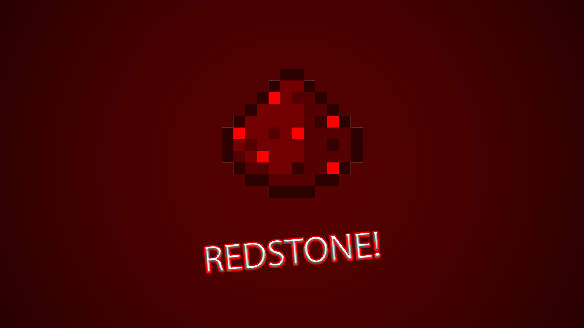 Minecraft Redstone pixel art and text HD Wallpaper