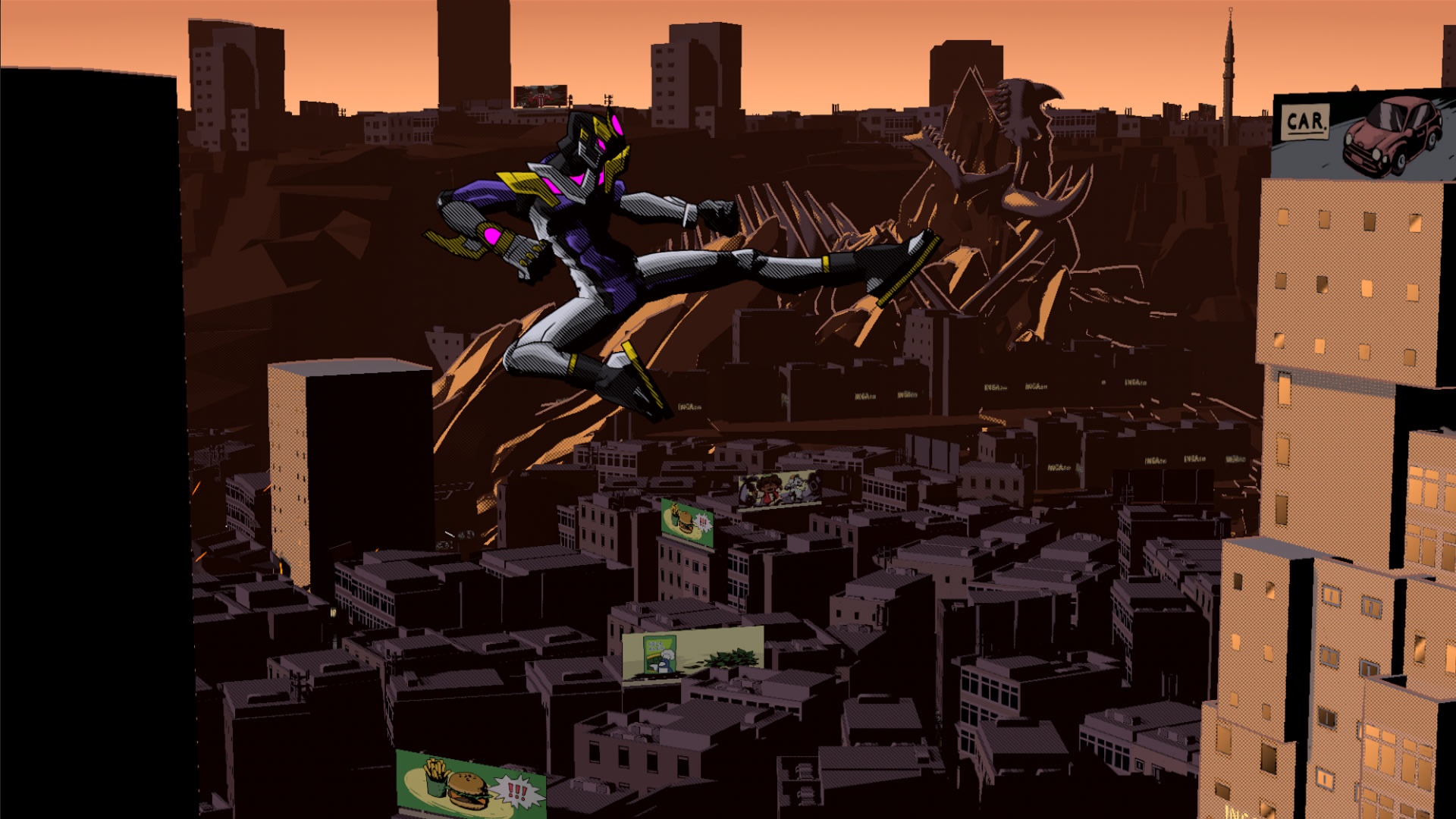 Dawn of the Monsters character in a city HD Wallpaper