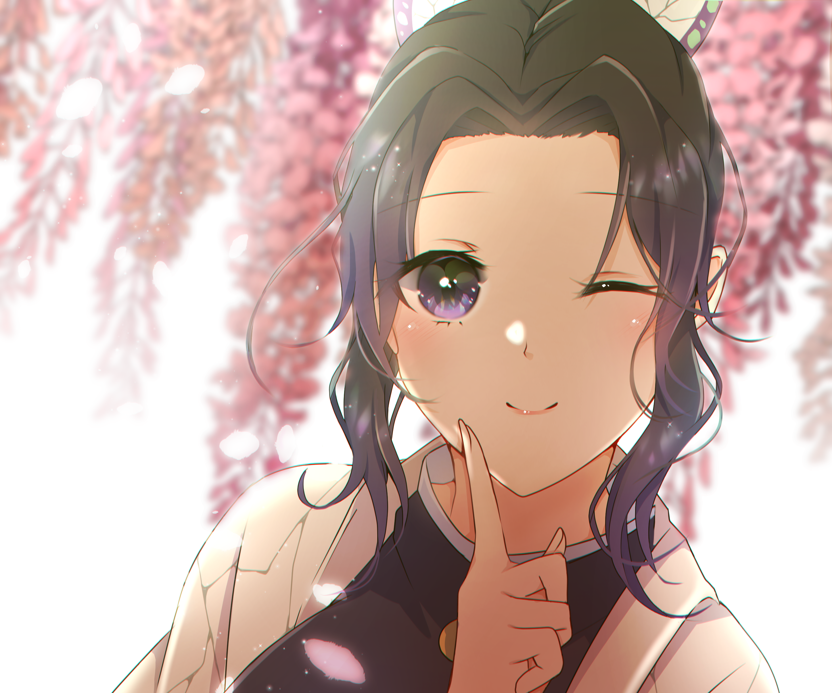 Shinobu Kochou from Demon Slayer: Kimetsu No Yaiba HD Wallpaper