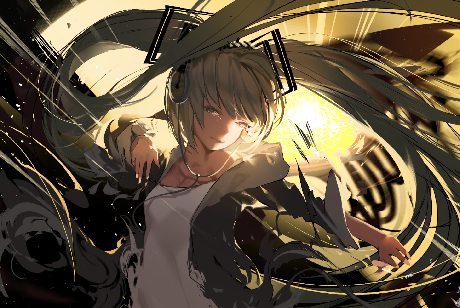 Hatsune Miku from Vocaloid HD Wallpaper