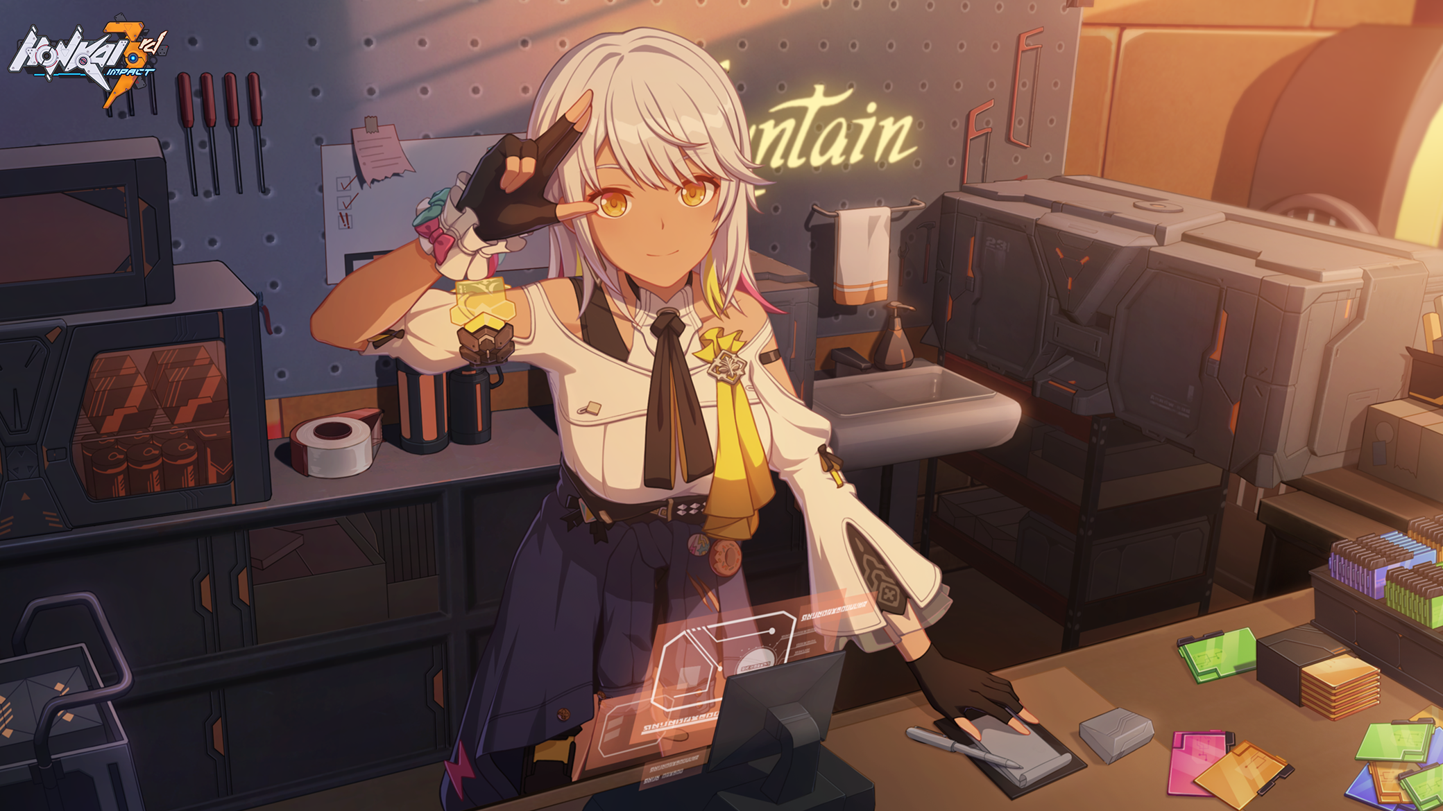 Kiana Kaslana from Honkai Impact 3rd in a workshop HD Wallpaper