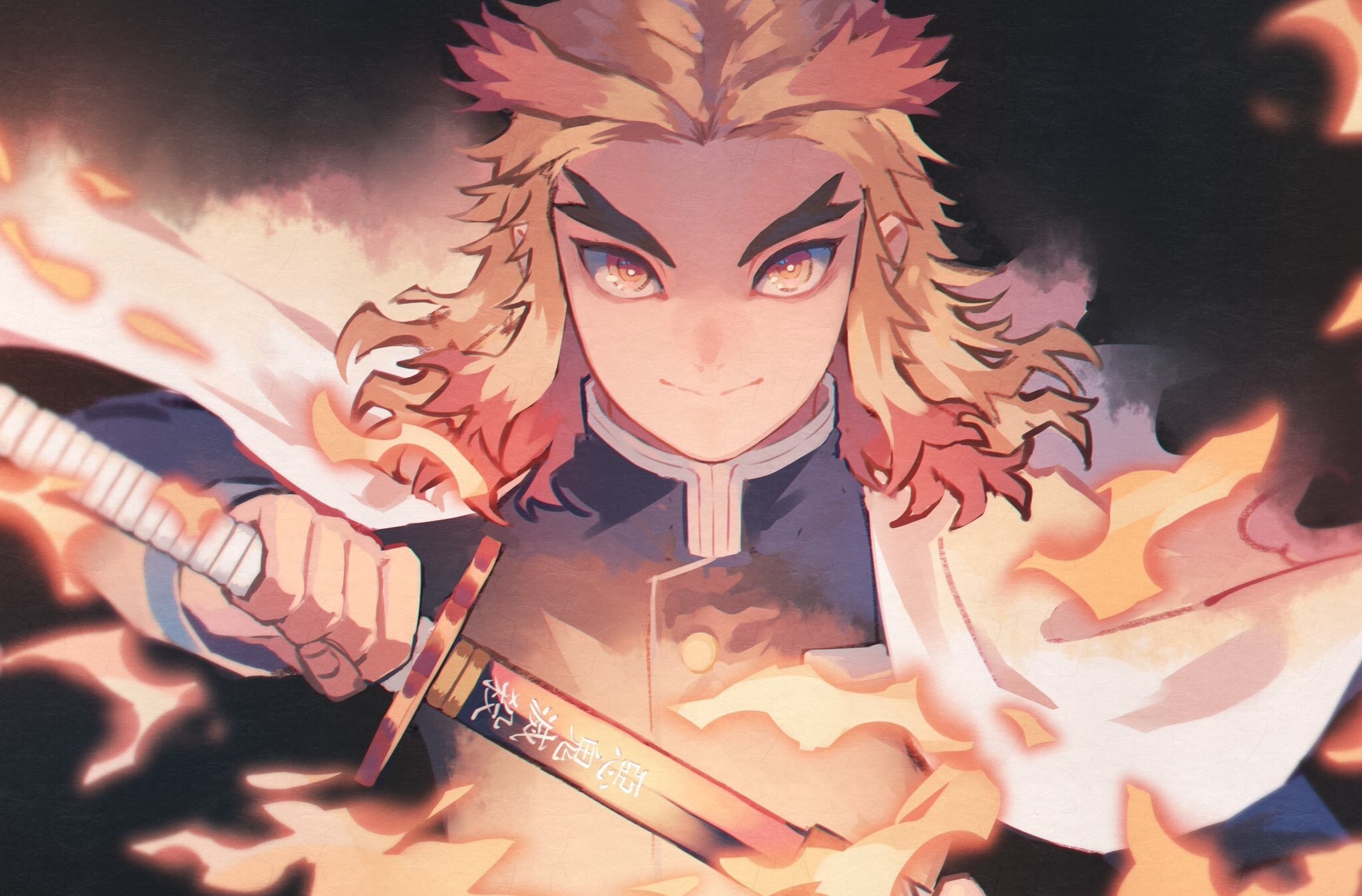 Kyojuro Rengoku from Demon Slayer: Kimetsu No Yaiba HD Wallpaper