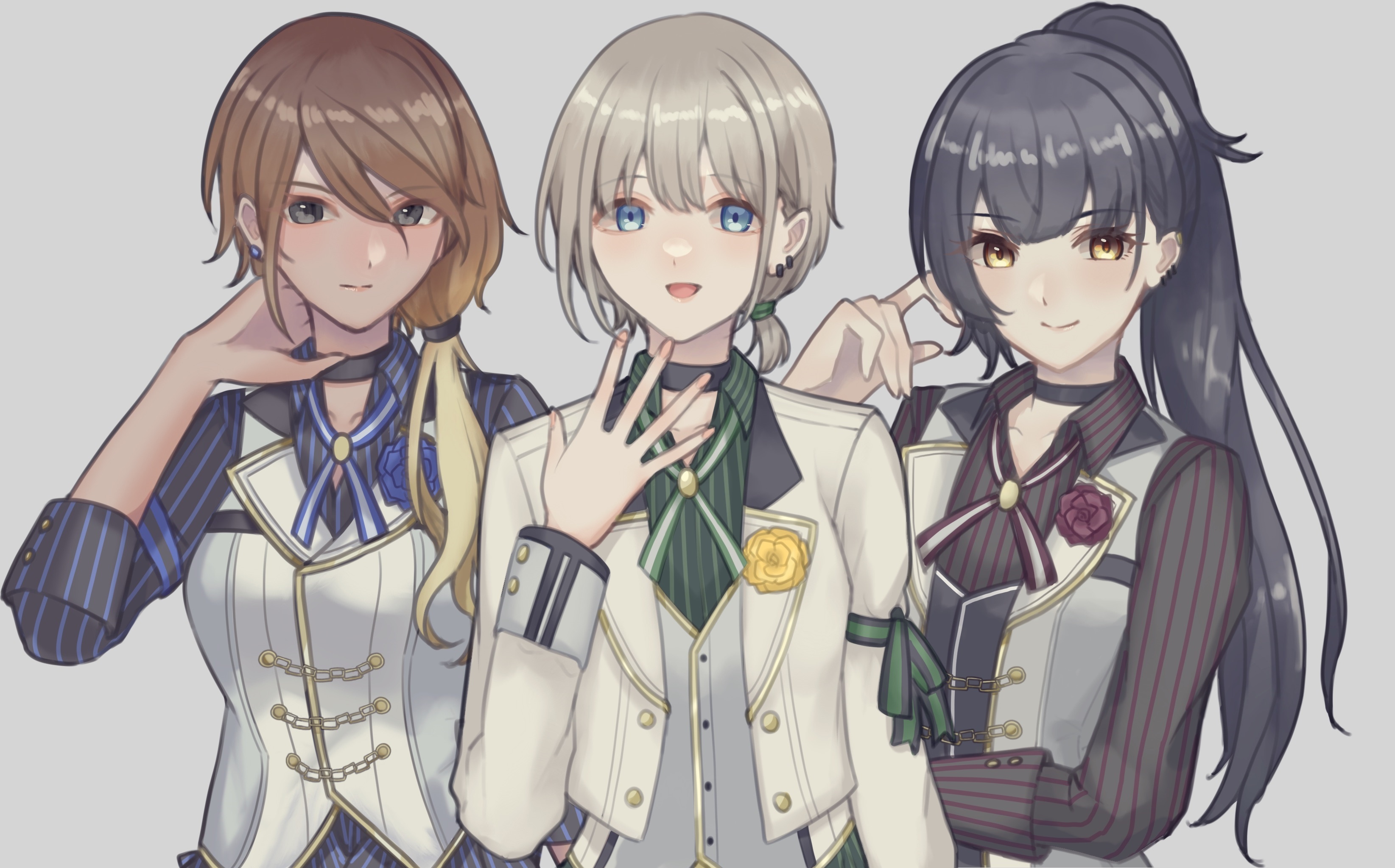 Asahi Serizawa, Fuyuko Mayuzumi, and Mei Izumi from The IDOLM@STER: Shiny Colors HD Wallpaper