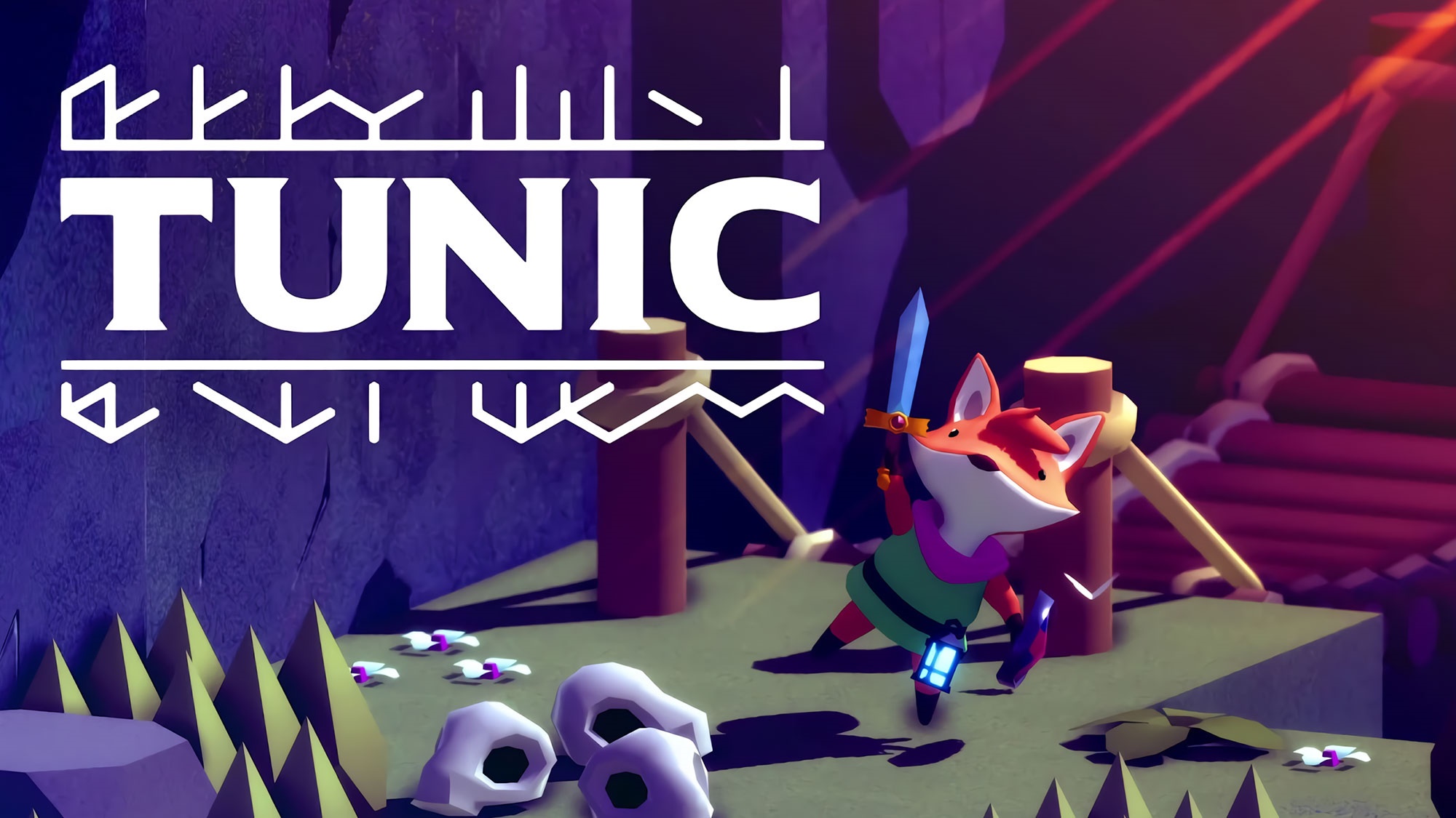 Tunic game logo with fox character HD Wallpaper