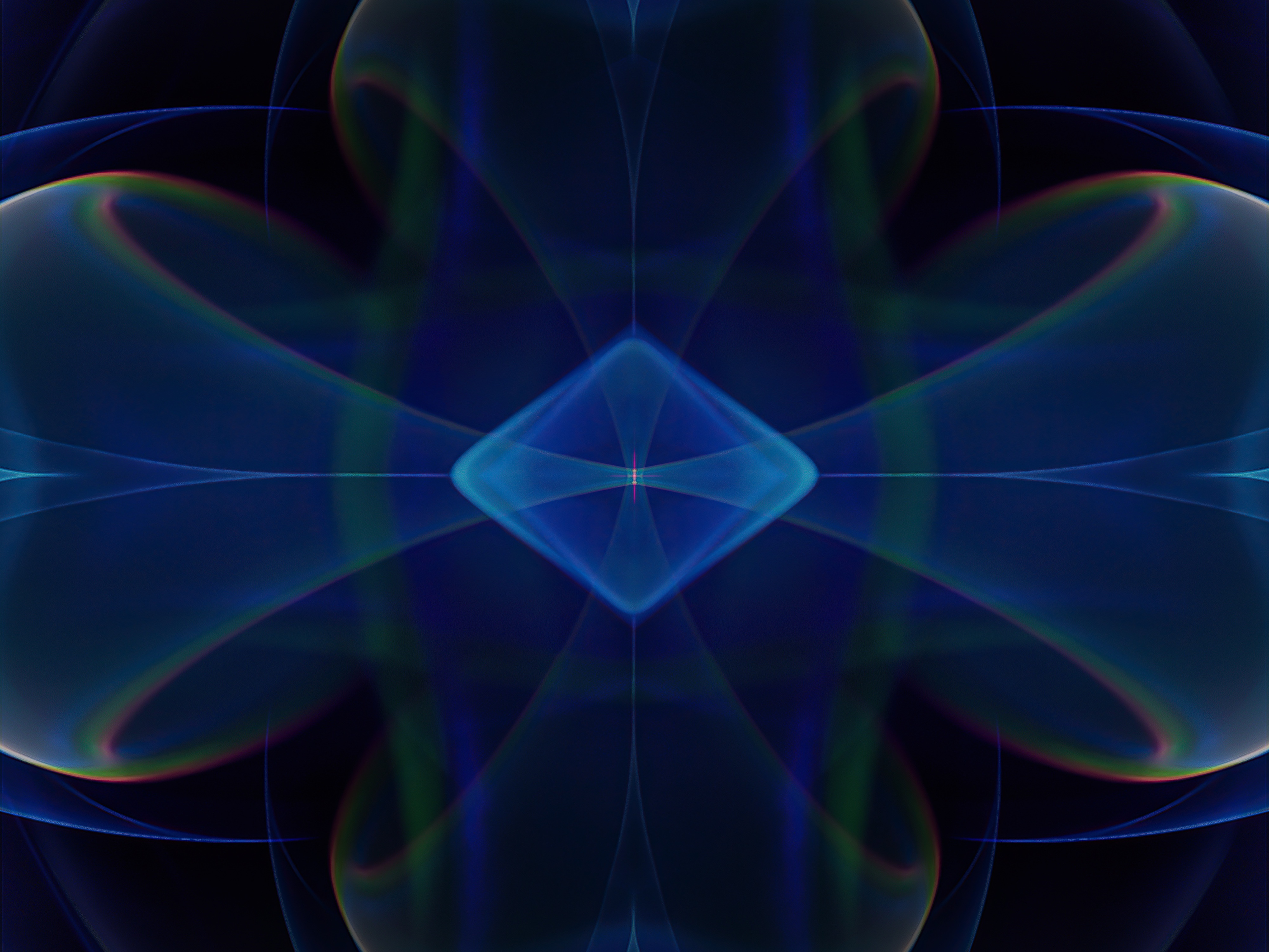 Abstract Blue Symmetry 4K HD Wallpaper