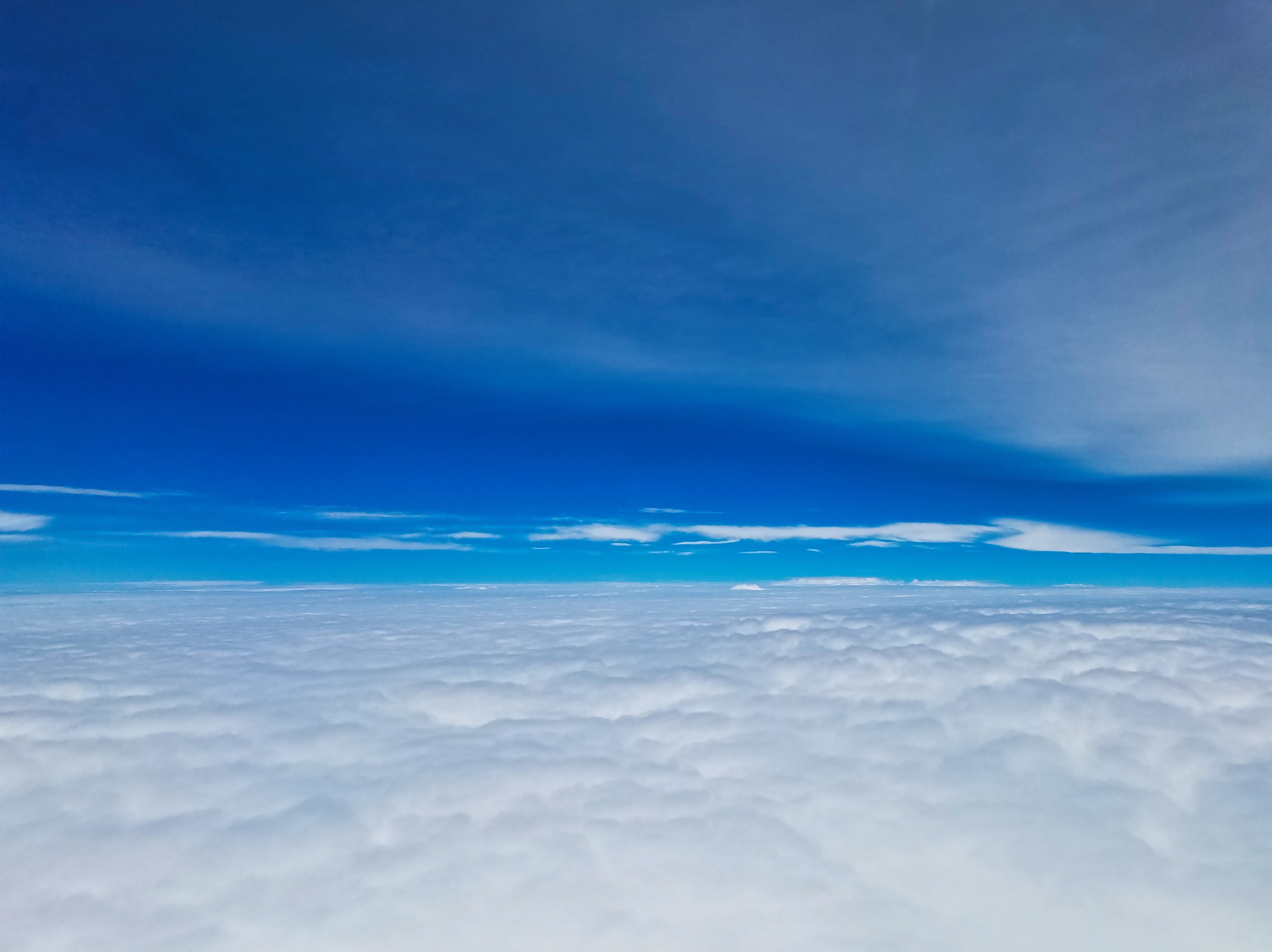 Clouds and Blue Sky from Airplane HD Wallpaper
