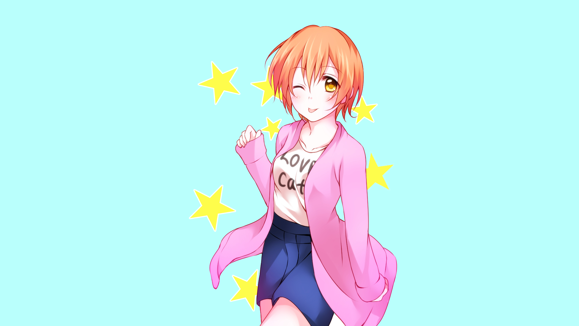 Rin Hoshizora from Love Live! School Idol Festival HD Wallpaper