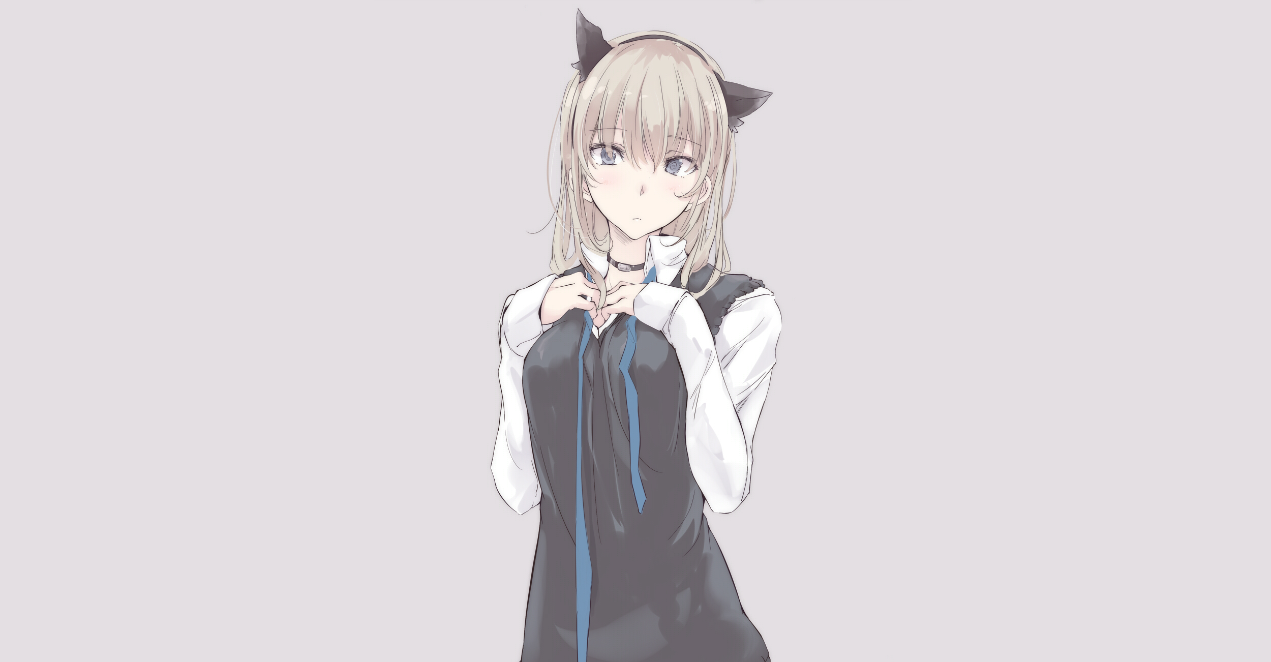 Anime girl with cat ears HD Wallpaper