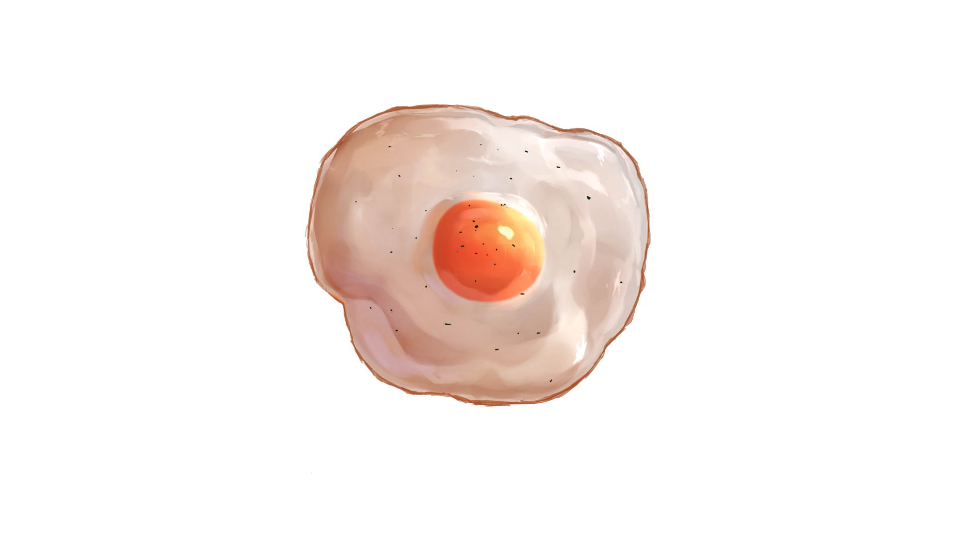 Artistic Fried Egg with Pepper HD Wallpaper