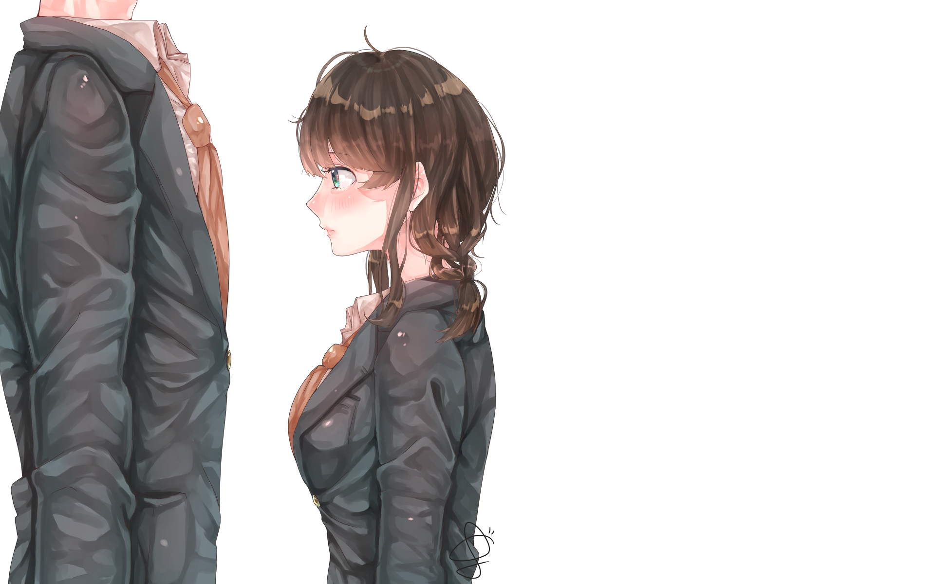Couple in Suits HD Wallpaper
