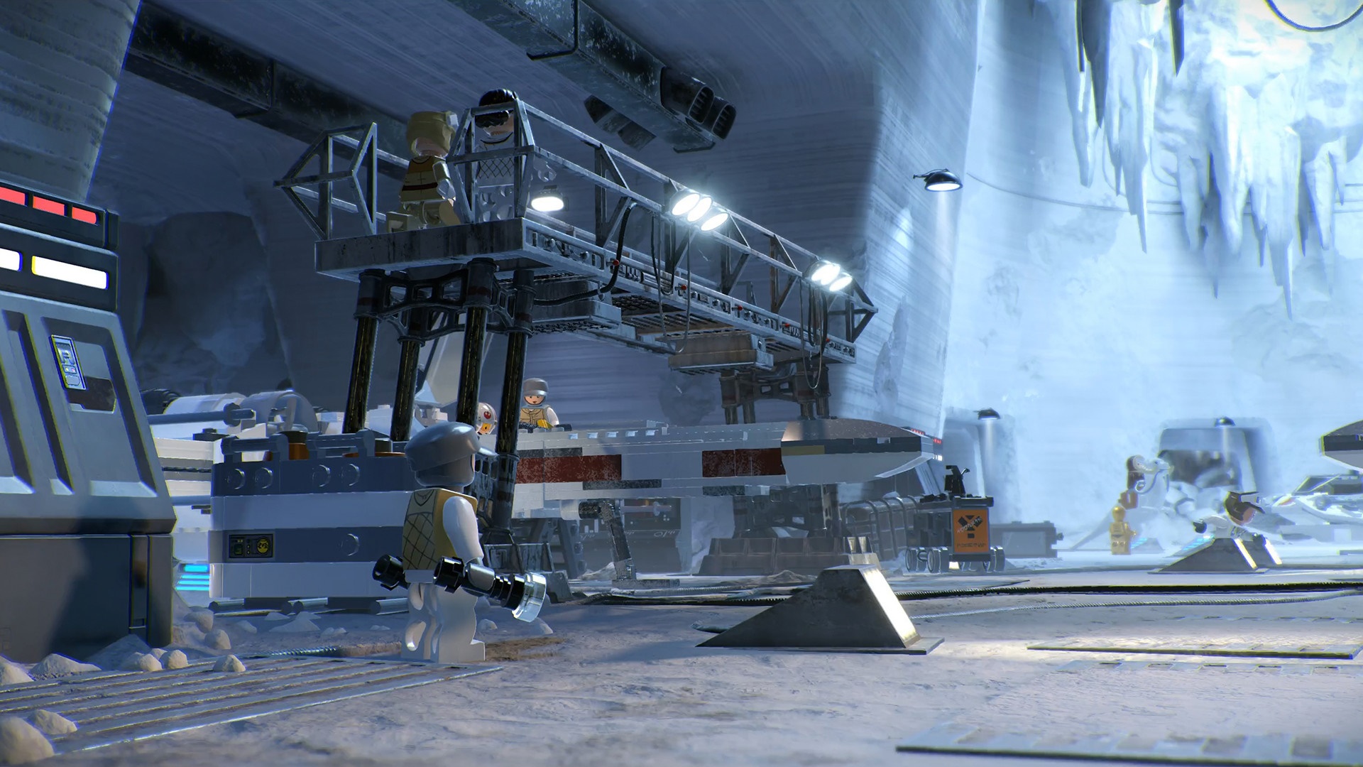 Lego Star Wars: The Skywalker Saga characters in ice cave HD Wallpaper