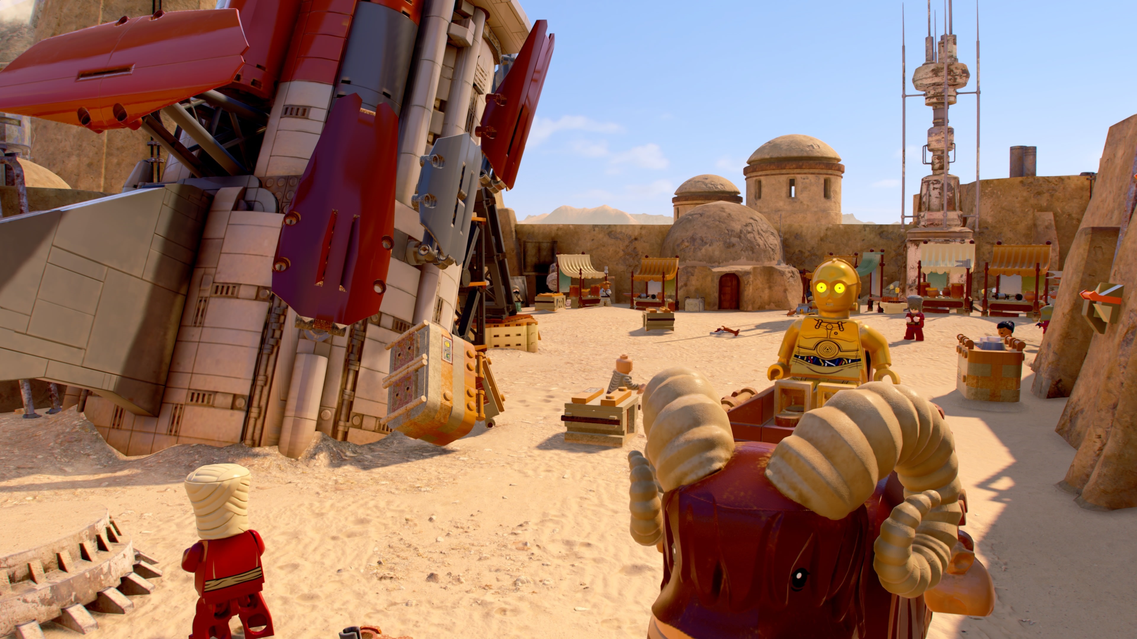 C-3PO and other Lego figures in Star Wars: The Skywalker Saga 4K HD Wallpaper