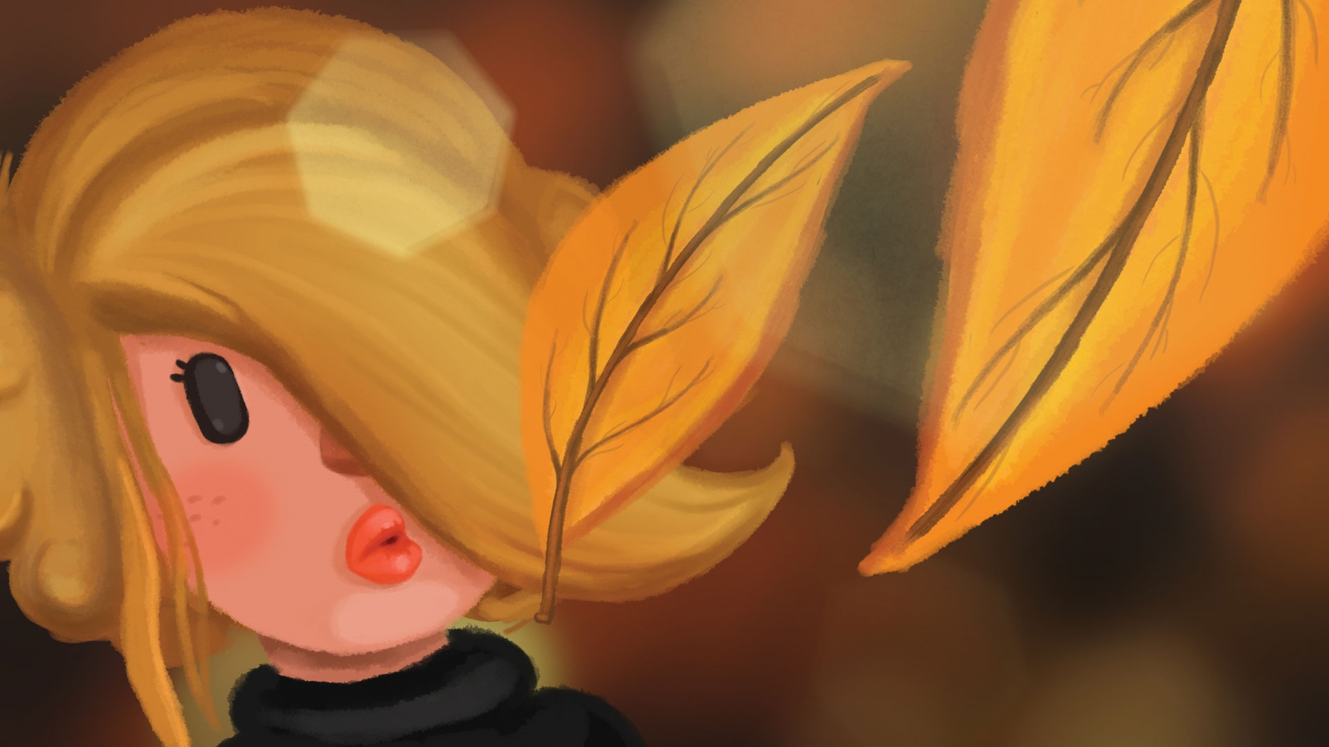 Carlata with autumn leaves HD Wallpaper
