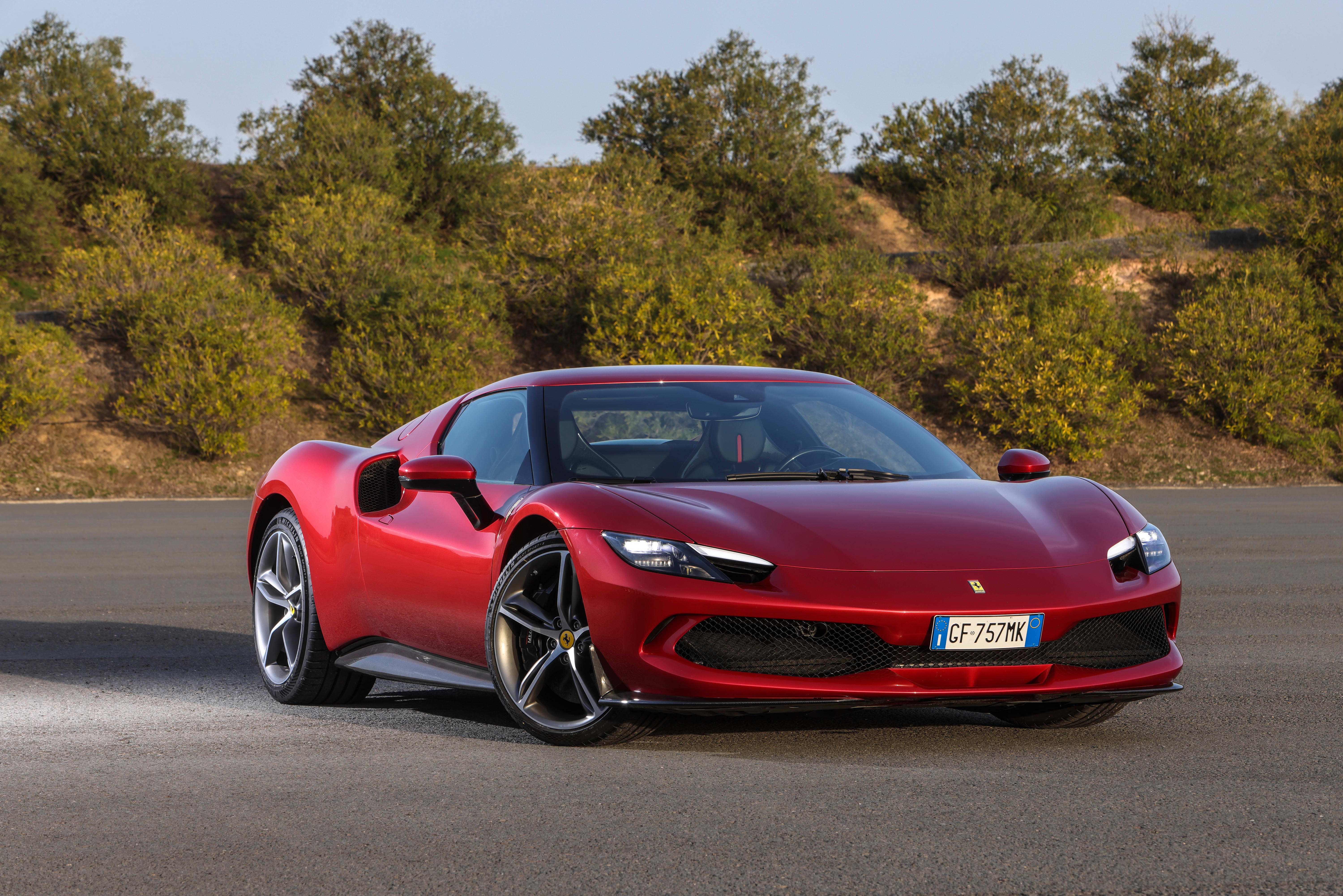 Red Ferrari 296 GTB Supercar HD Wallpaper