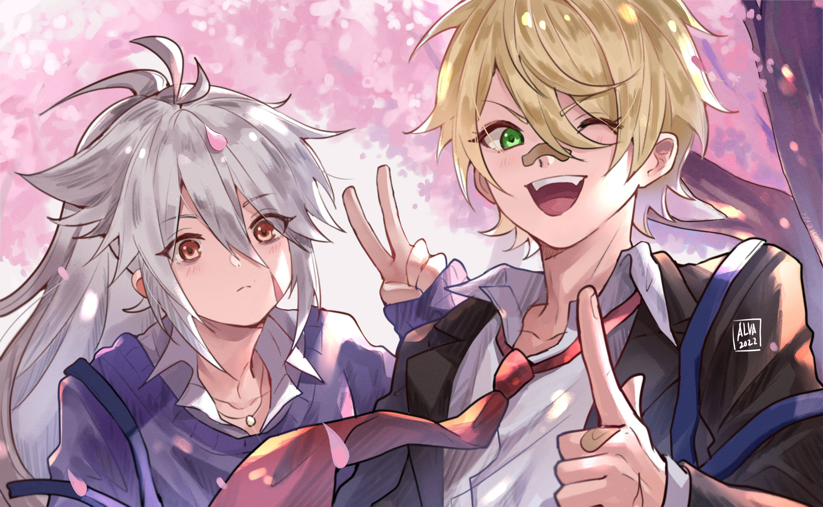 Razor and Bennett from Genshin Impact HD Wallpaper