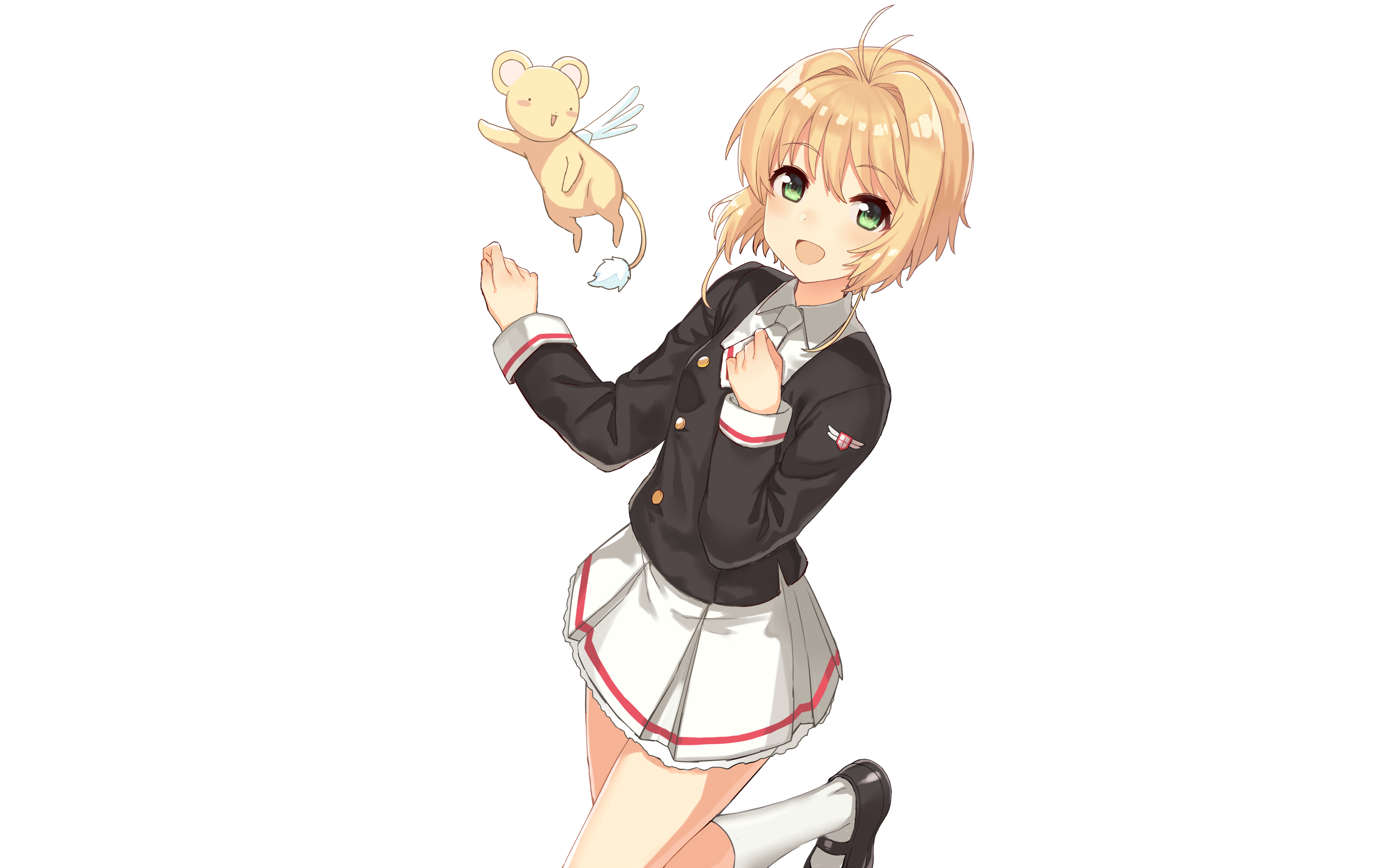 Sakura Kinomoto from Cardcaptor Sakura with Kero HD Wallpaper