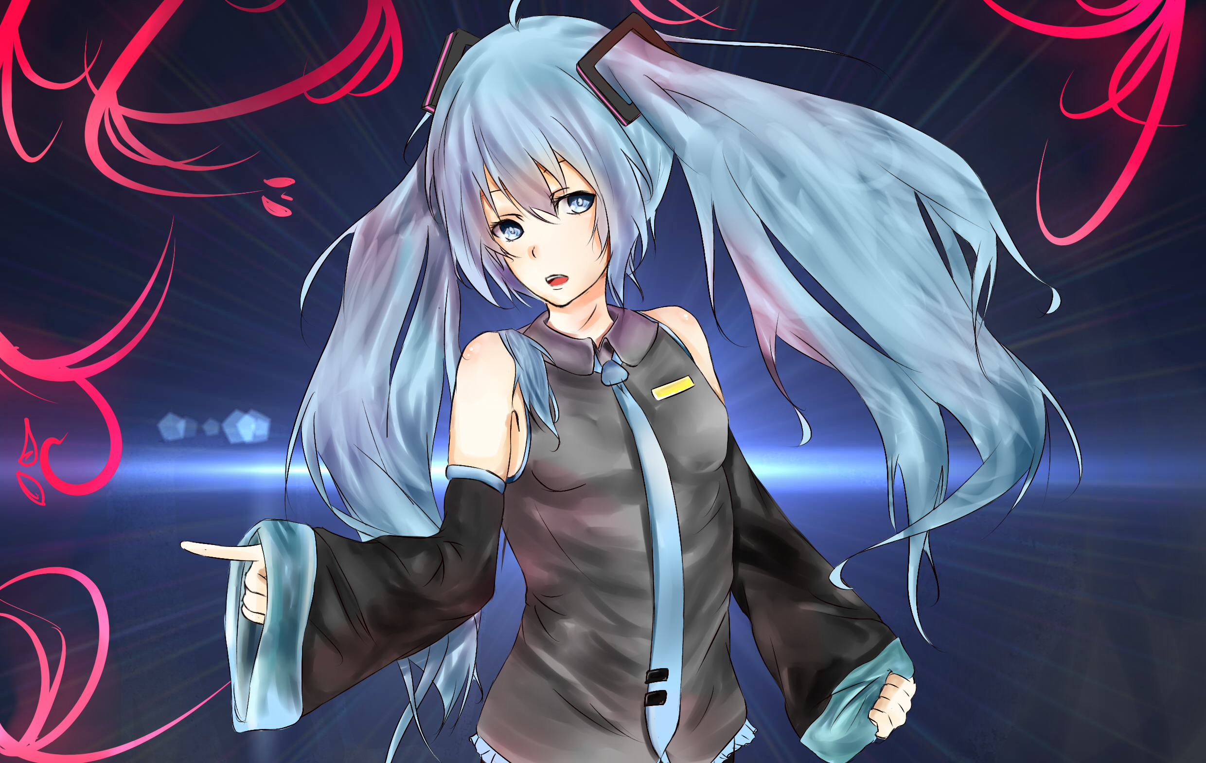 Hatsune Miku from Vocaloid HD Wallpaper