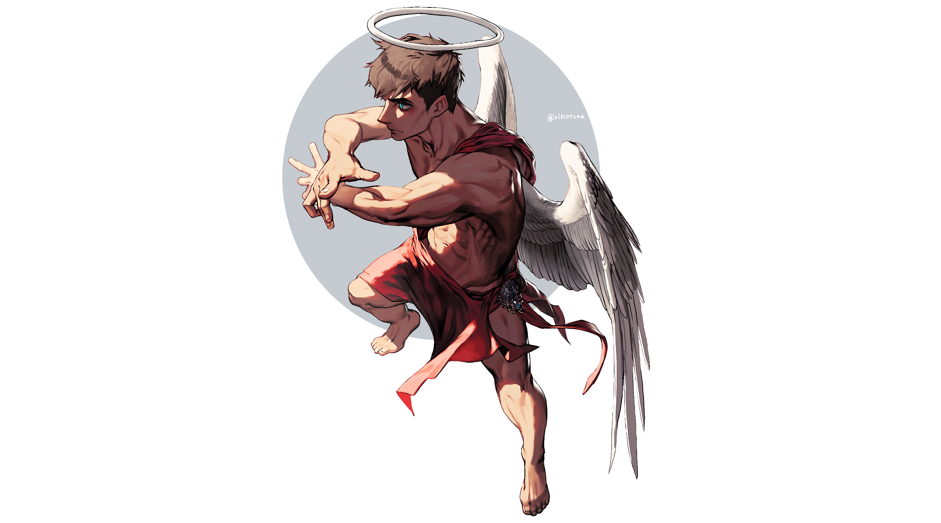 Angel with Halo and Wings HD Wallpaper