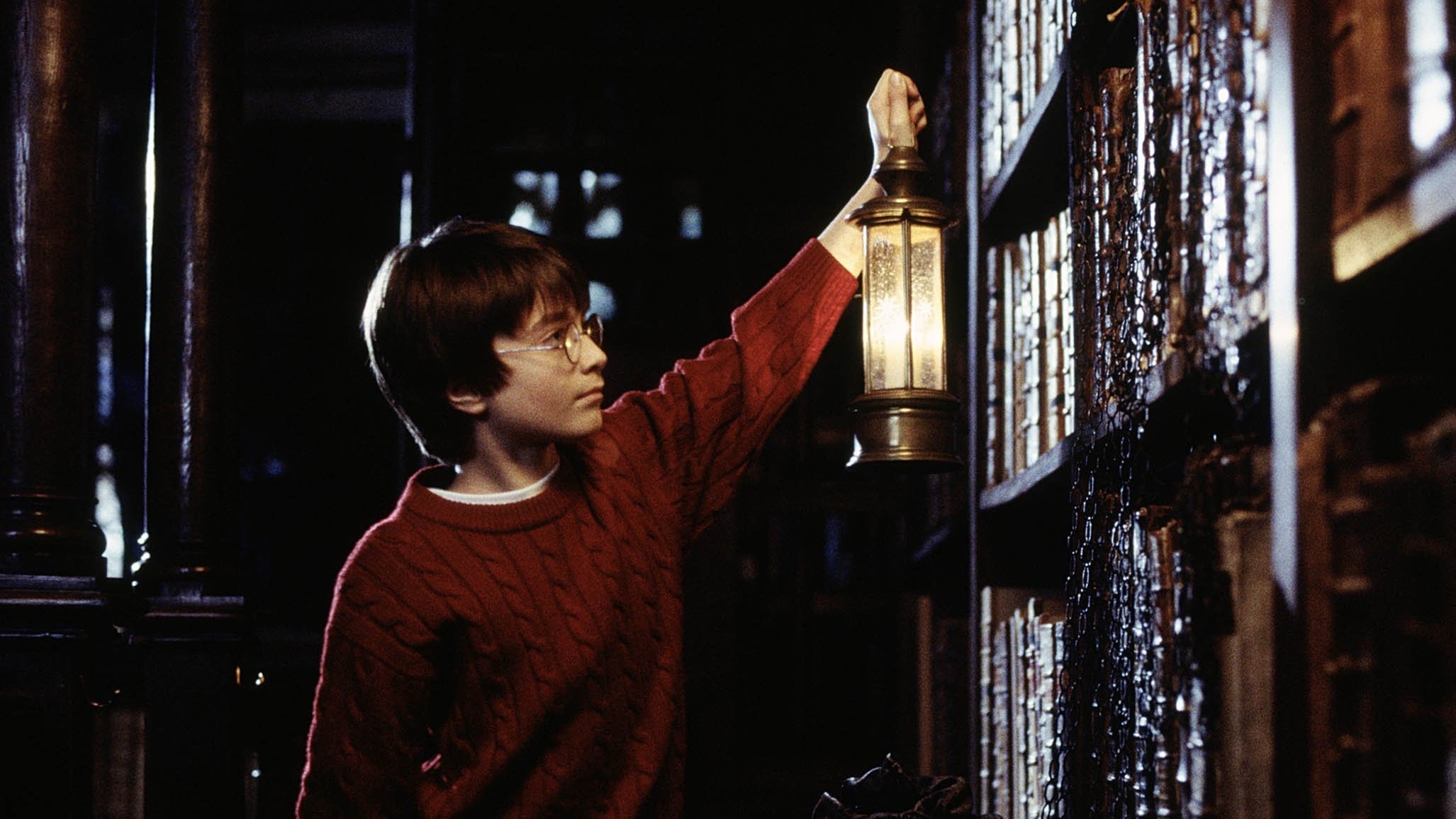 Harry Potter in the Forbidden Section HD Wallpaper