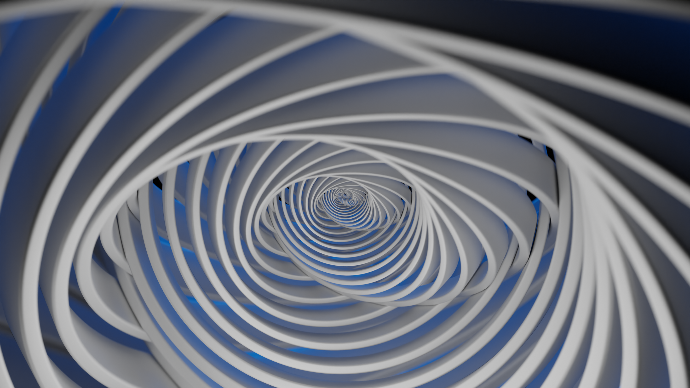 Abstract 3D Swirling Rings Tunnel HD Wallpaper