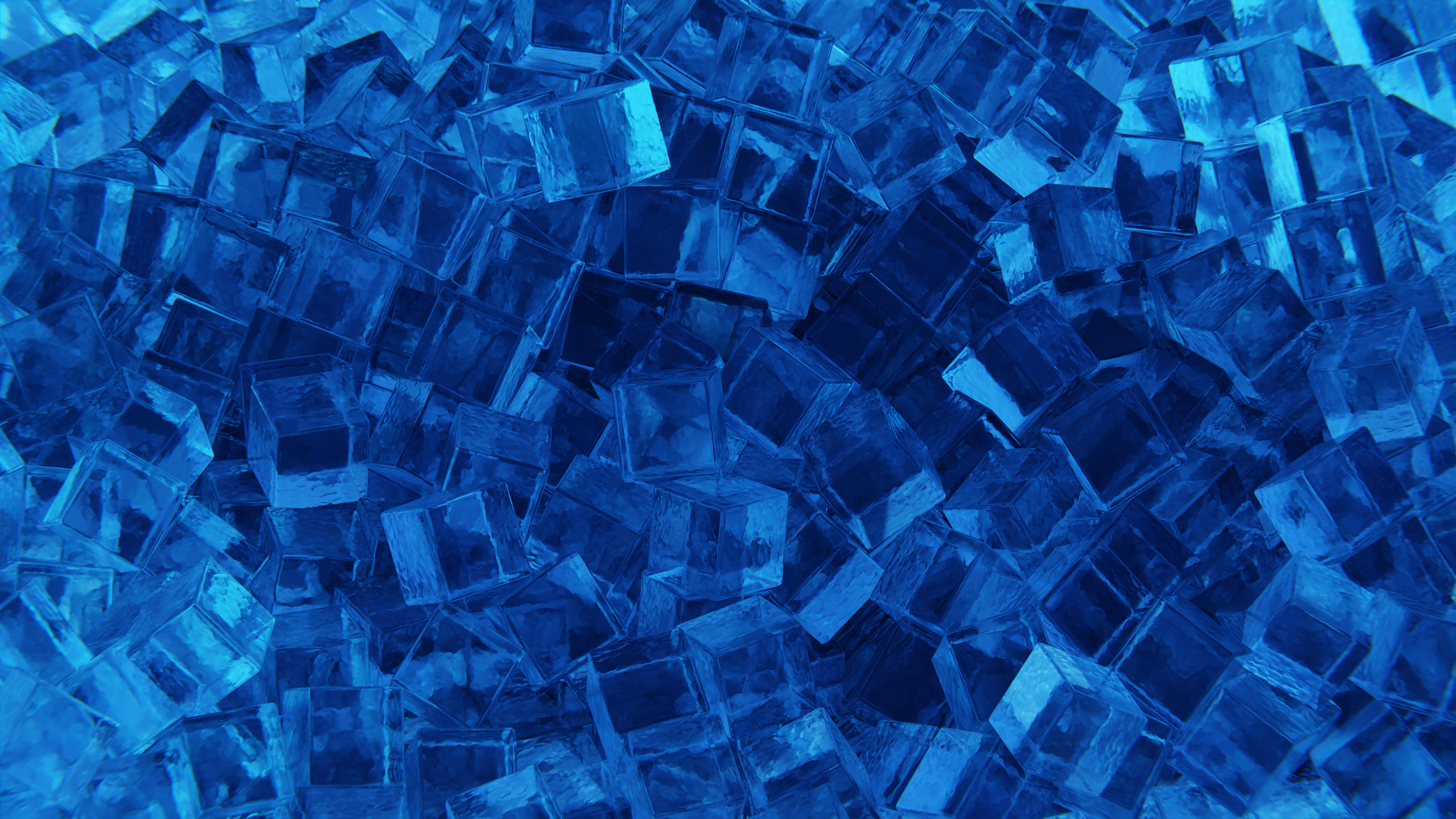 Abstract 3D Glass Cubes HD Wallpaper
