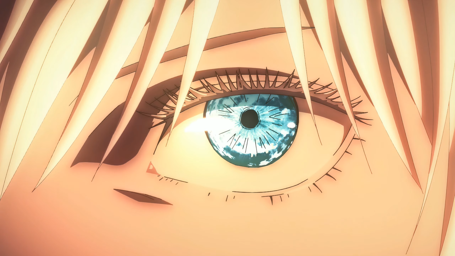 Satoru Gojo with Godly Blue Eyes Close-Up HD Wallpaper