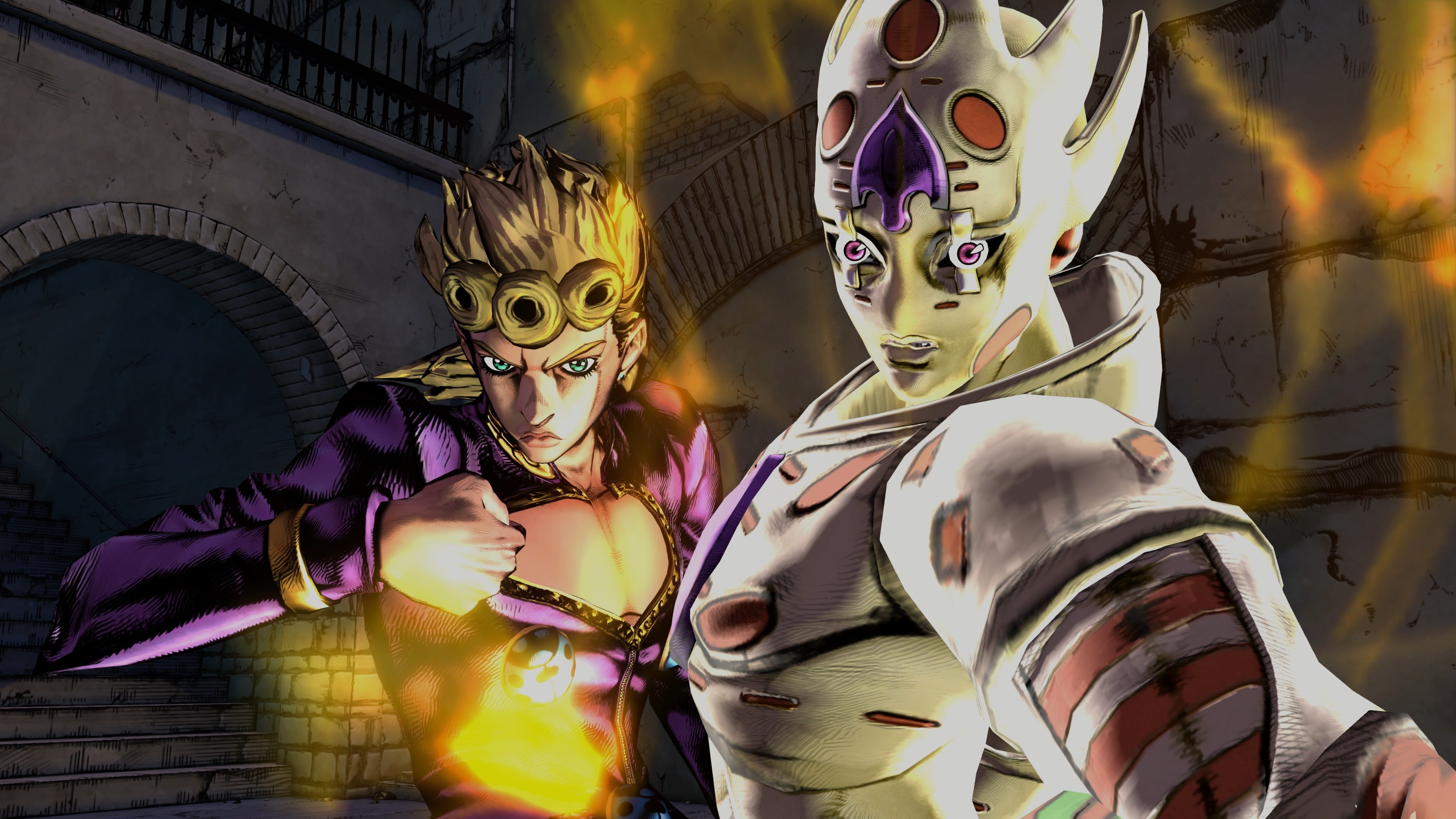 Giorno Giovanna and Gold Experience Requiem from JoJo's Bizarre Adventure: All Star Battle R 4K HD Wallpaper