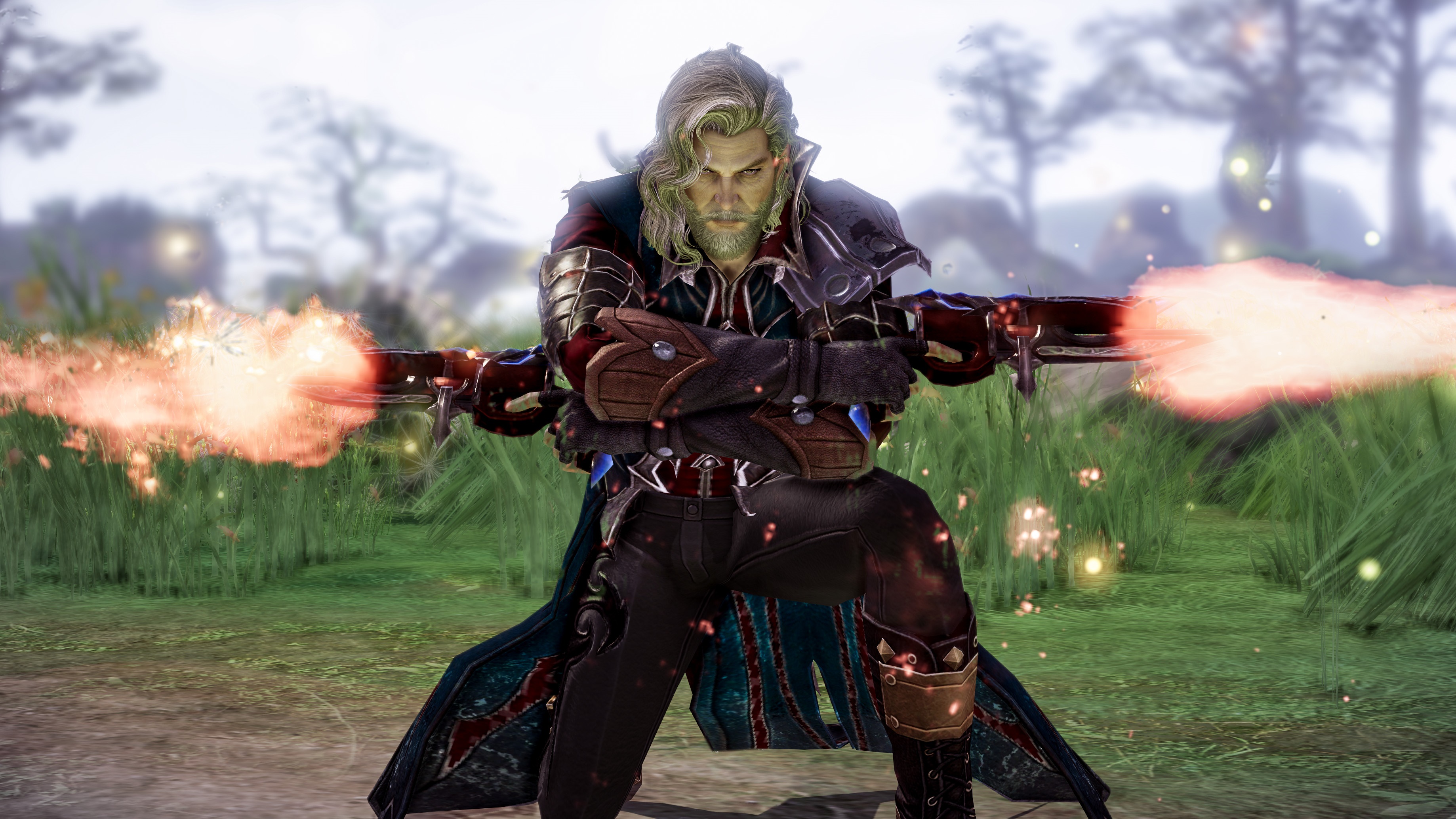 Lost Ark character firing dual guns HD Wallpaper