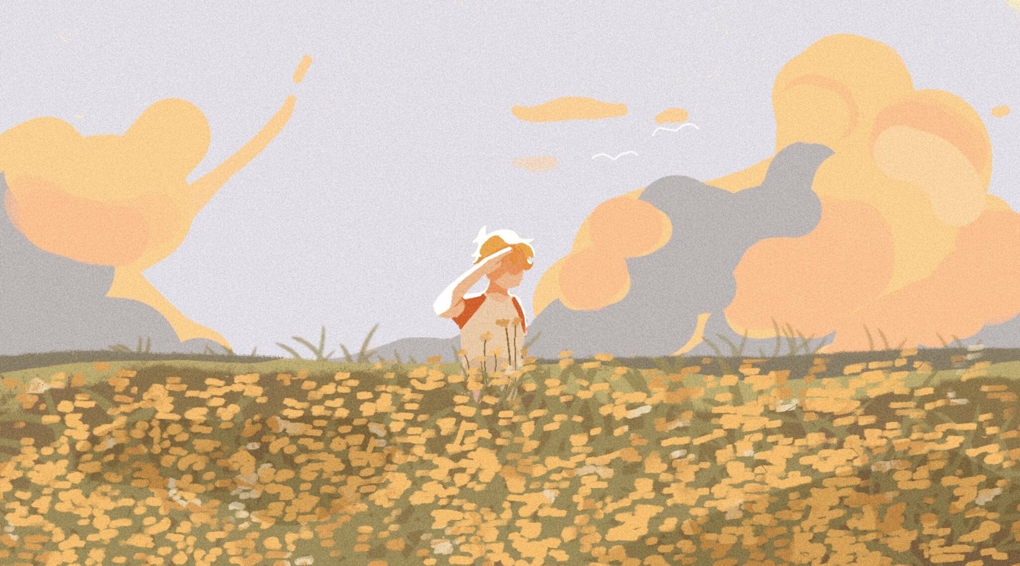 TommyInnit from Dream SMP in a field of flowers HD Wallpaper