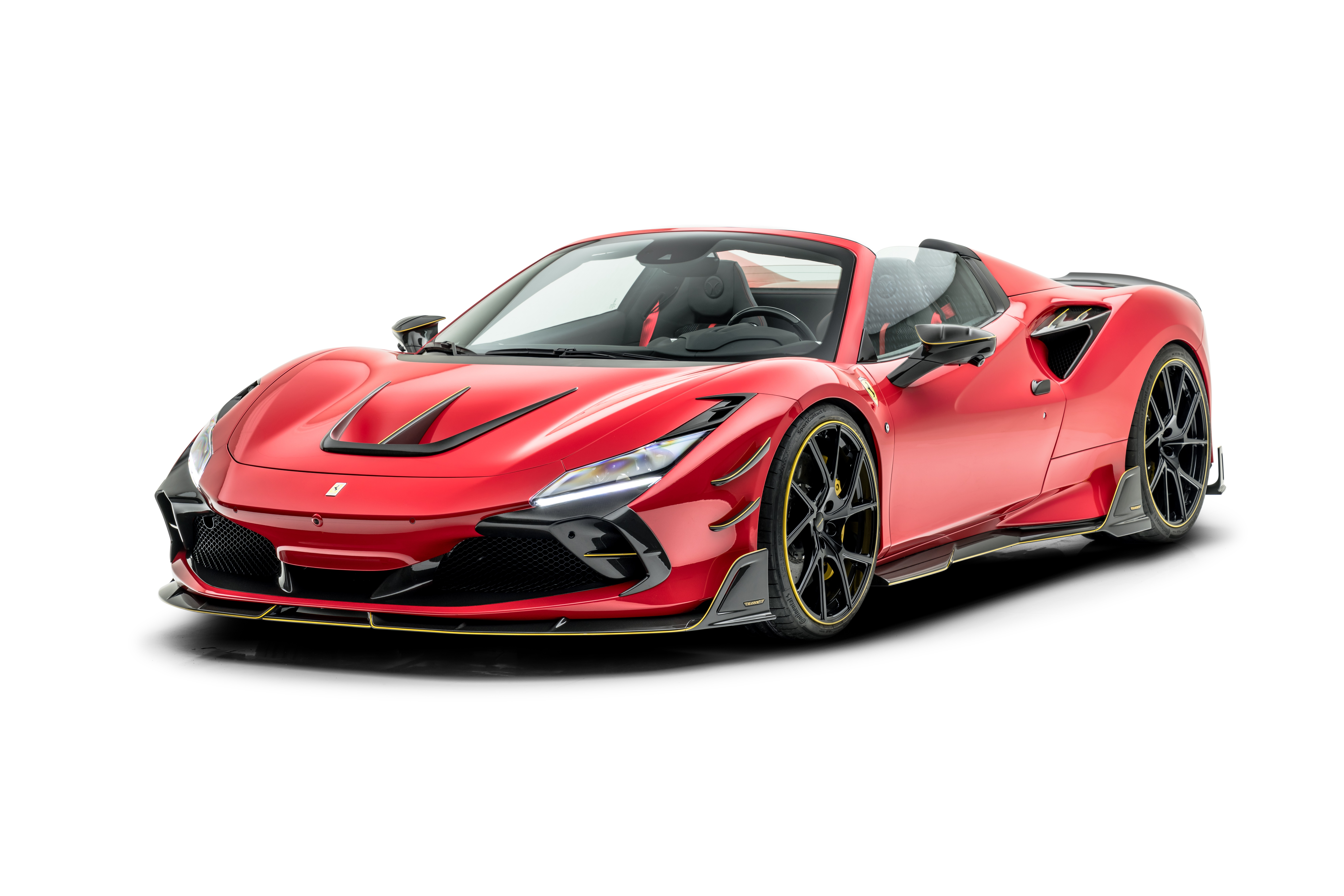Red Ferrari F8 Spider sports car HD Wallpaper