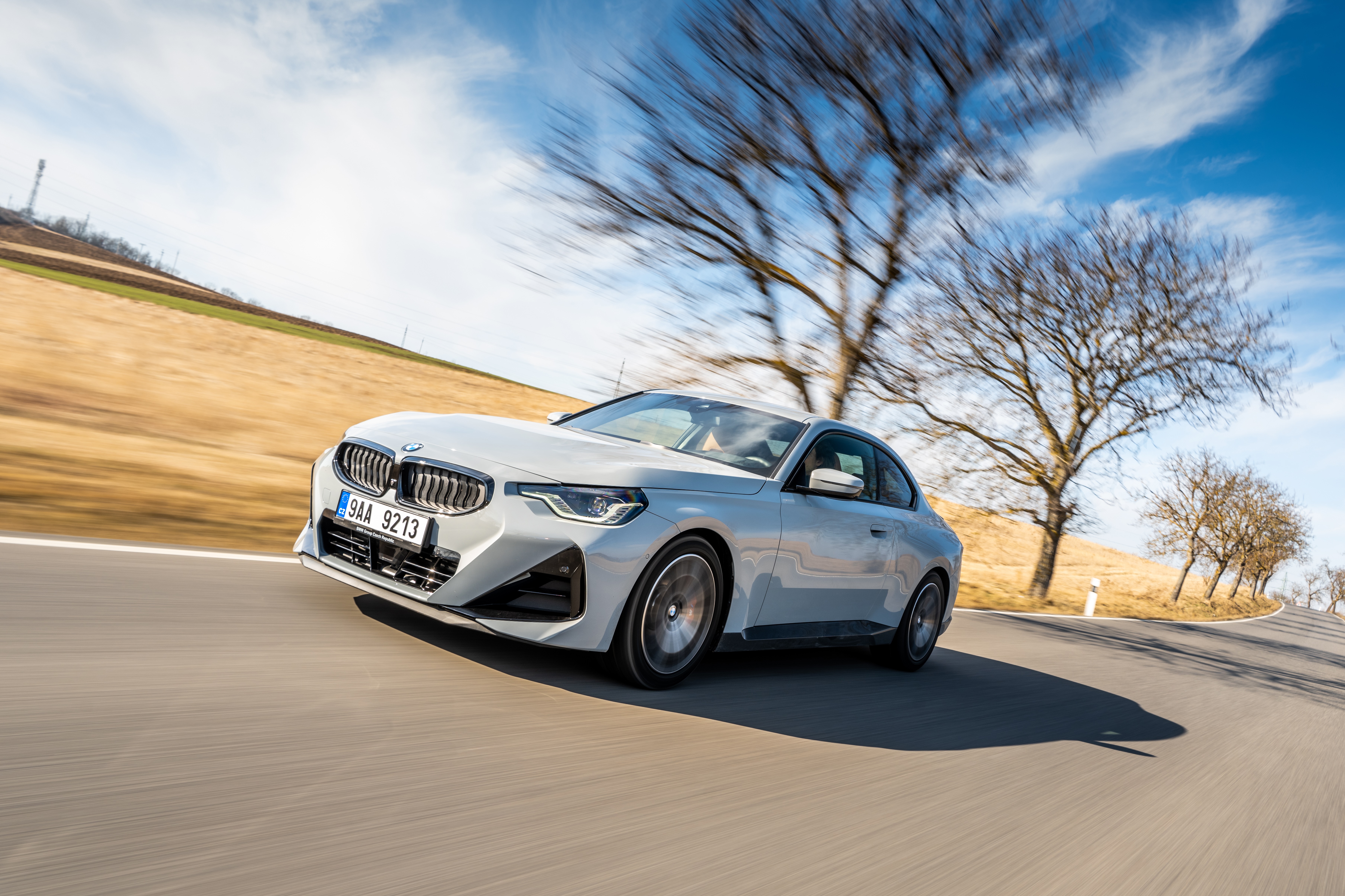 BMW 220d Coupé M Sport on a road HD Wallpaper