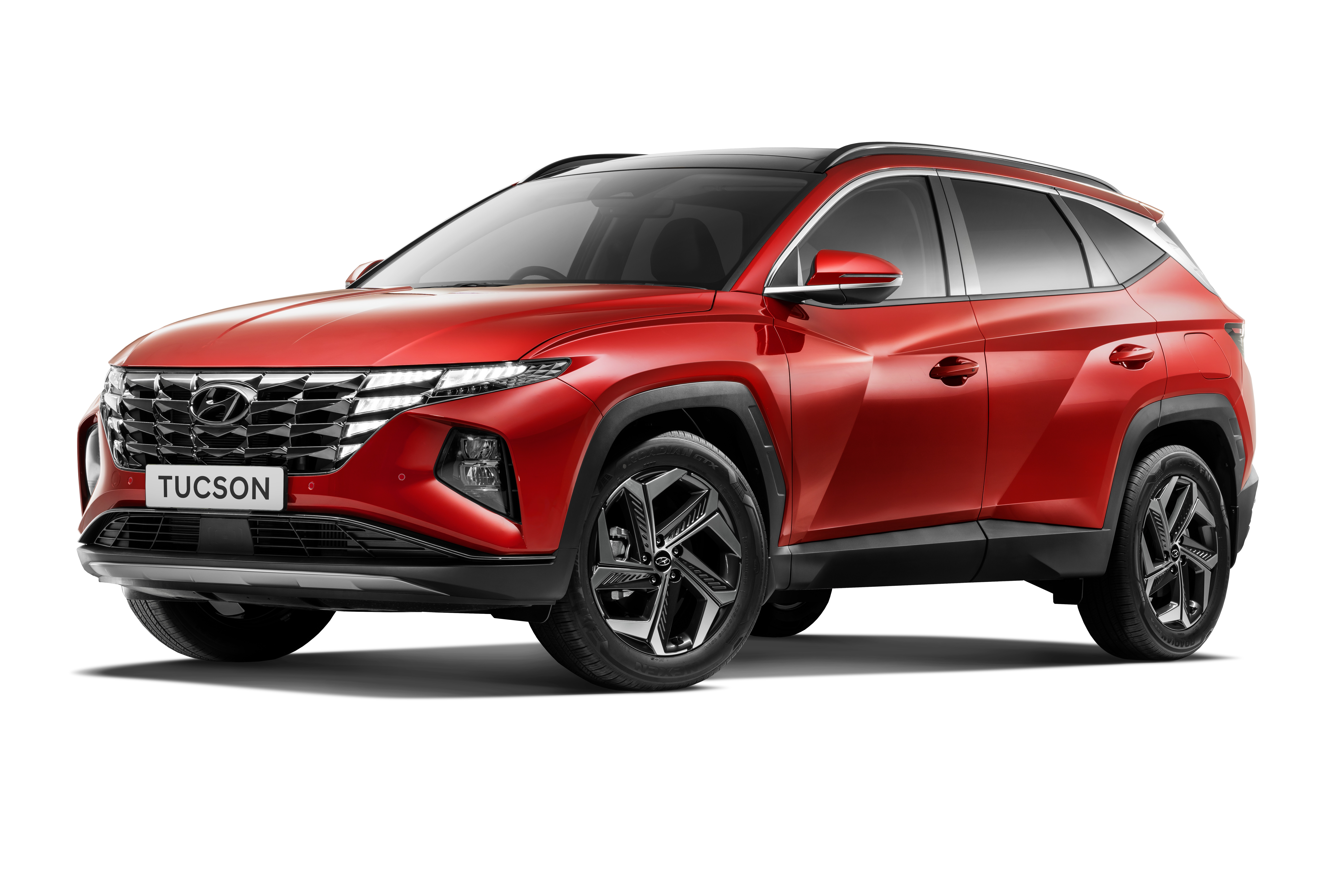 Red Hyundai Tucson SUV HD Wallpaper