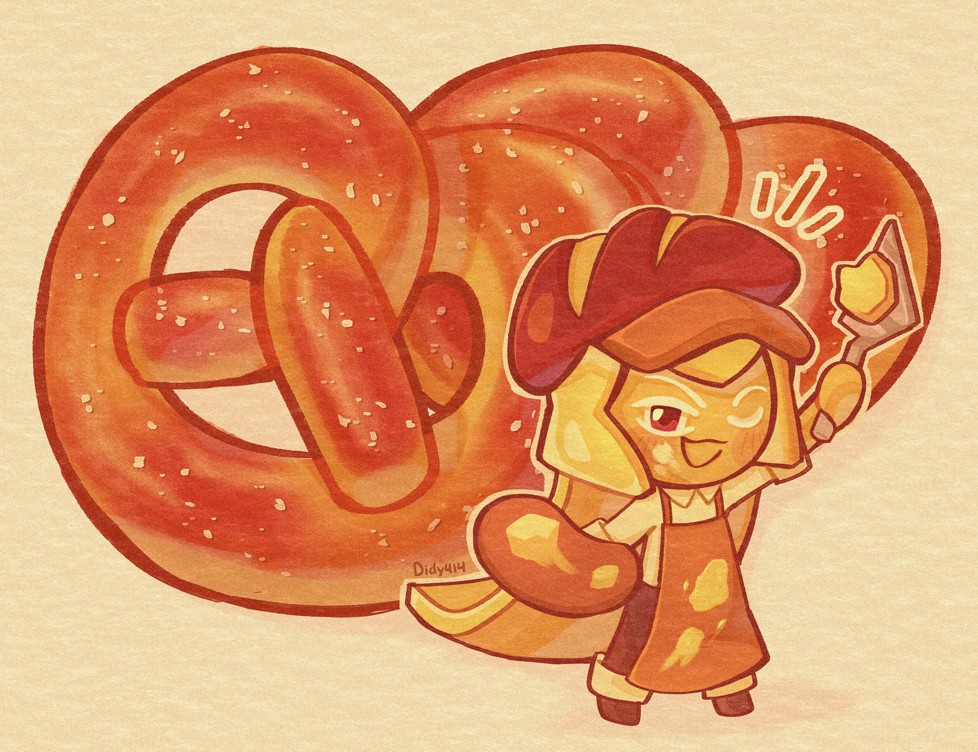Butter Pretzel Cookie from Cookie Run: OvenBreak HD Wallpaper