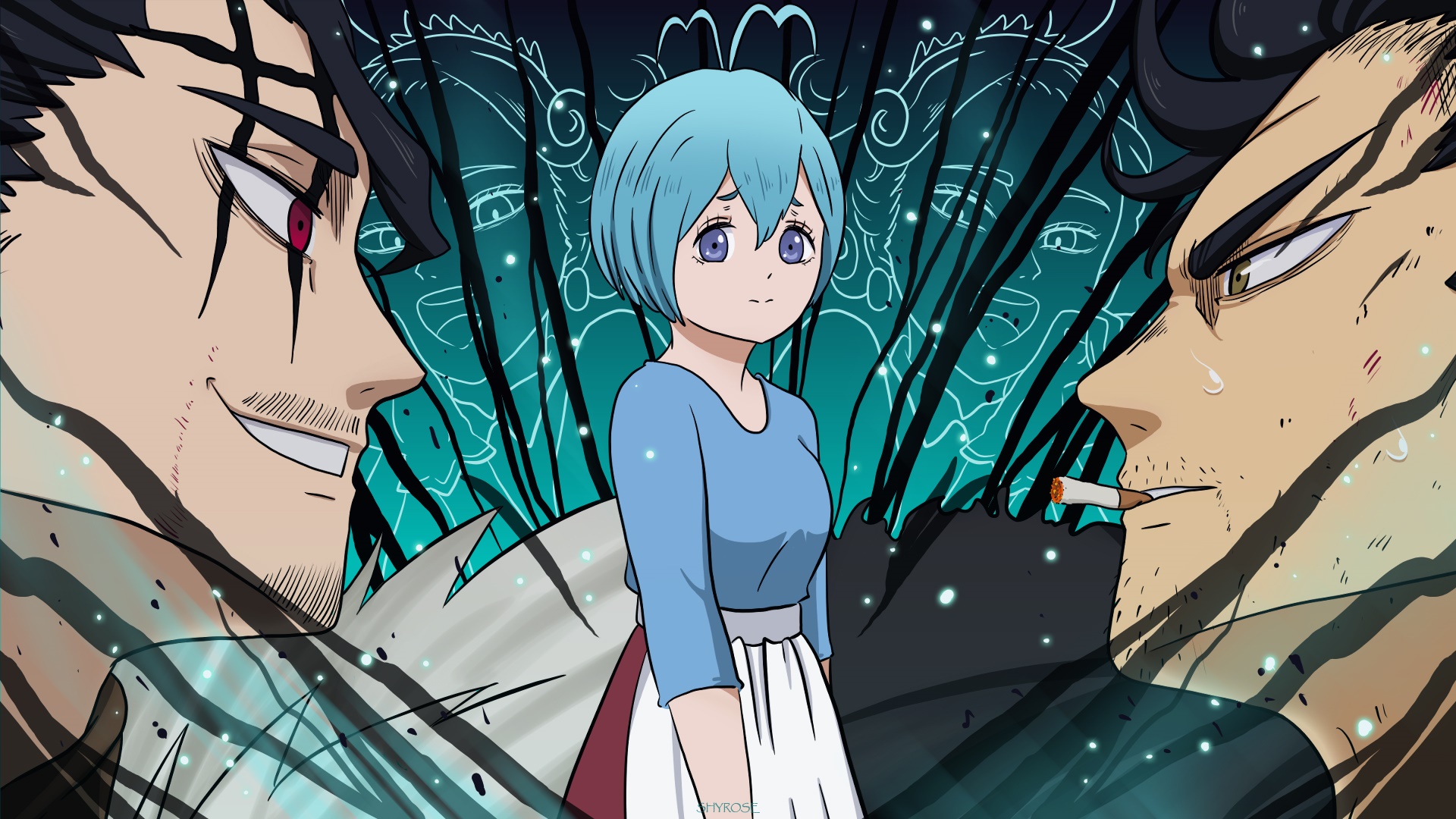 Grey, Dante, and Yami from Black Clover HD Wallpaper