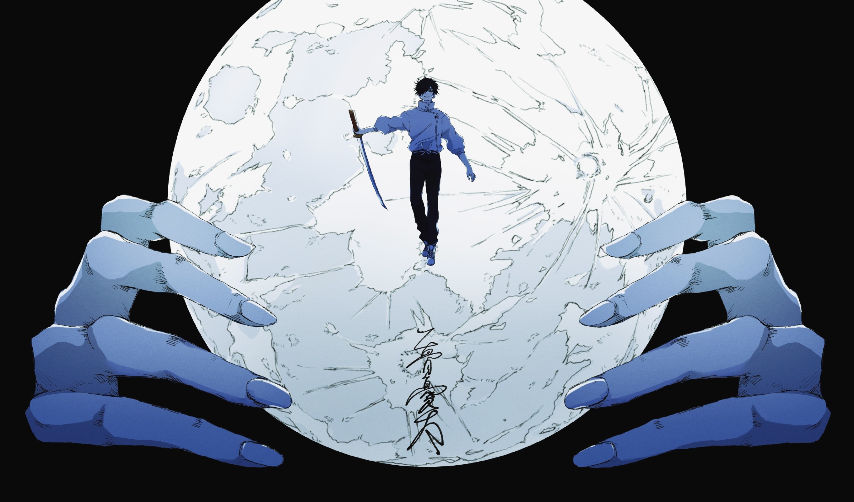 Yuta Okkotsu from Jujutsu Kaisen holding a sword HD Wallpaper